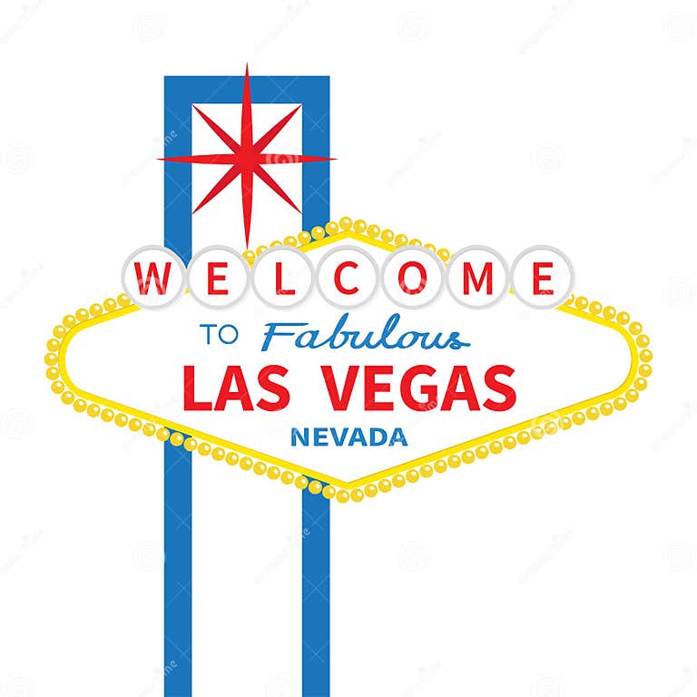 Welcome To Fabulous Las Vegas Sign Icon. Classic Retro Stock Vector ...