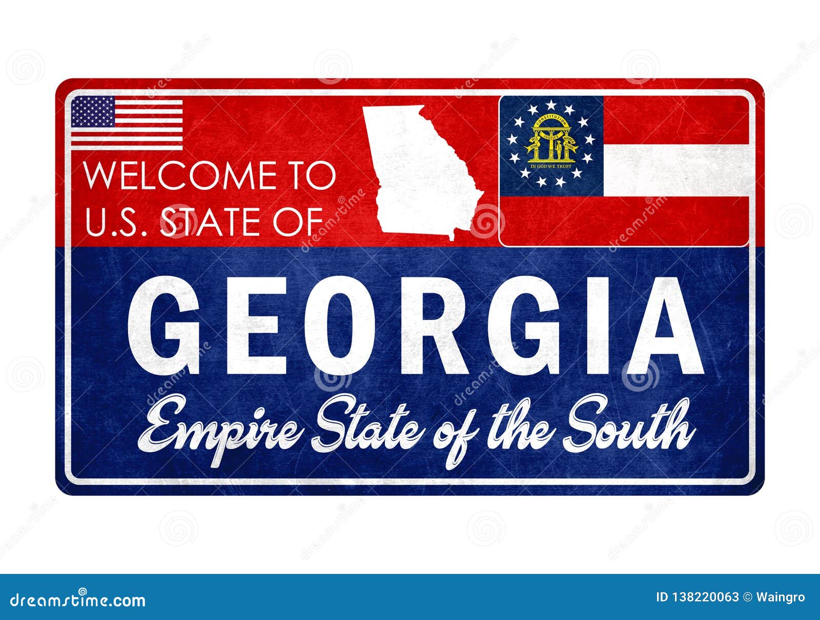 Welcome to Georgia stock illustration. Illustration of atlanta - 138220063