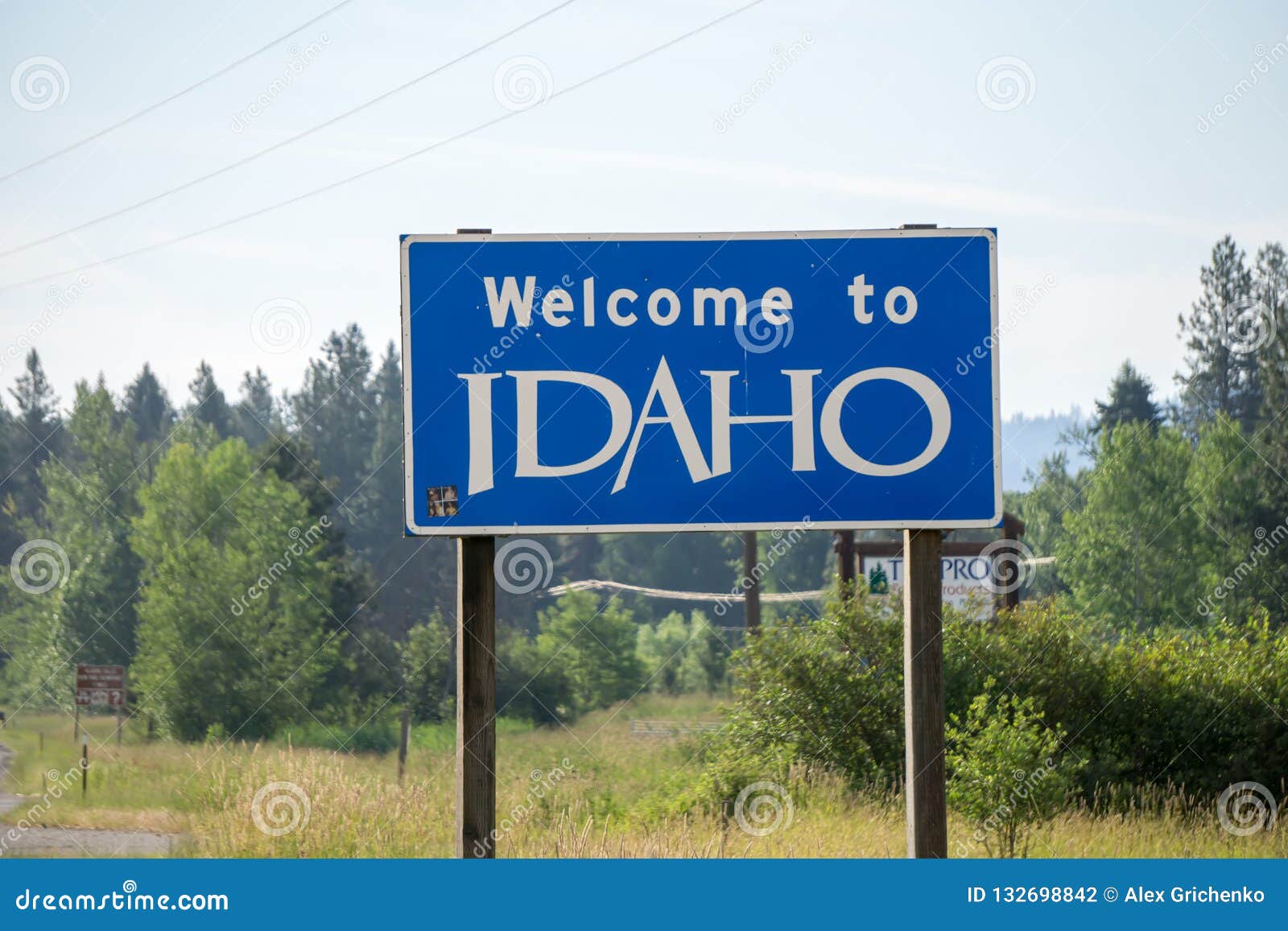 Welcome To Idaho State Highway Sign Stock Photo - Image of scenery