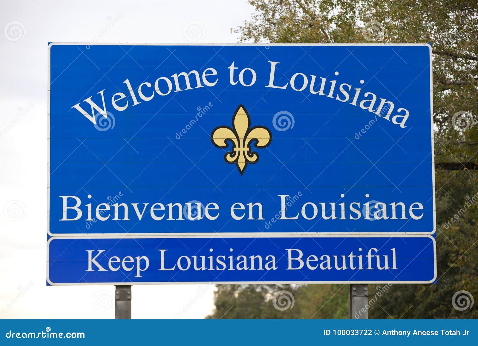 80x60 cm US Strassenschild Welcome to New Orleans Louisiana 
