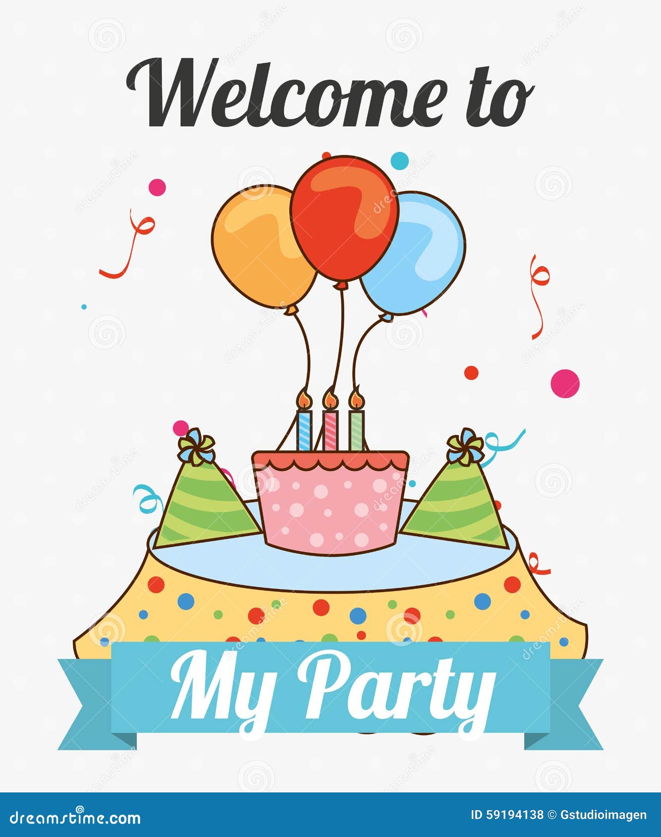 Welcome To My Birthday Stock Illustrations – 56 Welcome To My ...