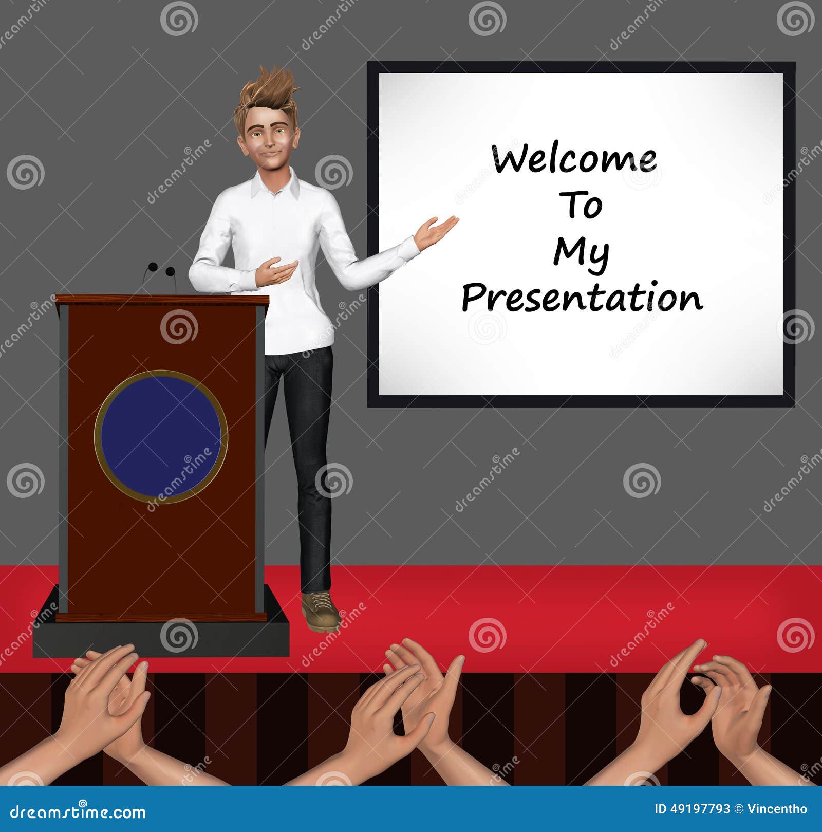 Welcome To My Presentation Illustration Stock Illustration - Illustration  of introduction, product: 49197793
