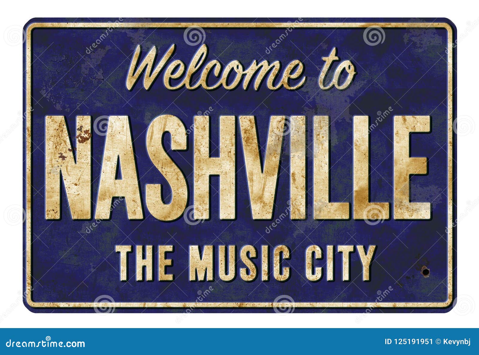 welcome to nashville the music city vintage sign