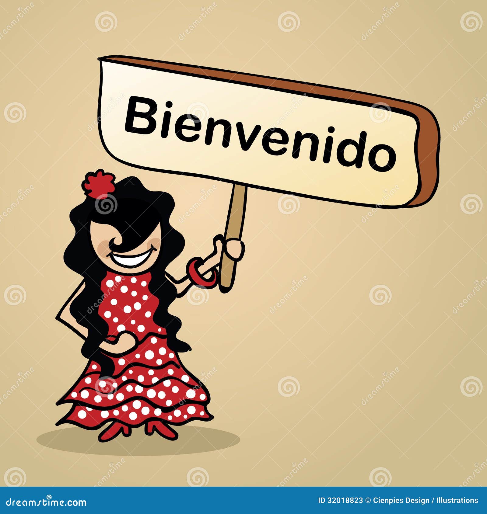 Premium Vector  Vector template for a welcome champ language spanish  welcome on the red ribbon