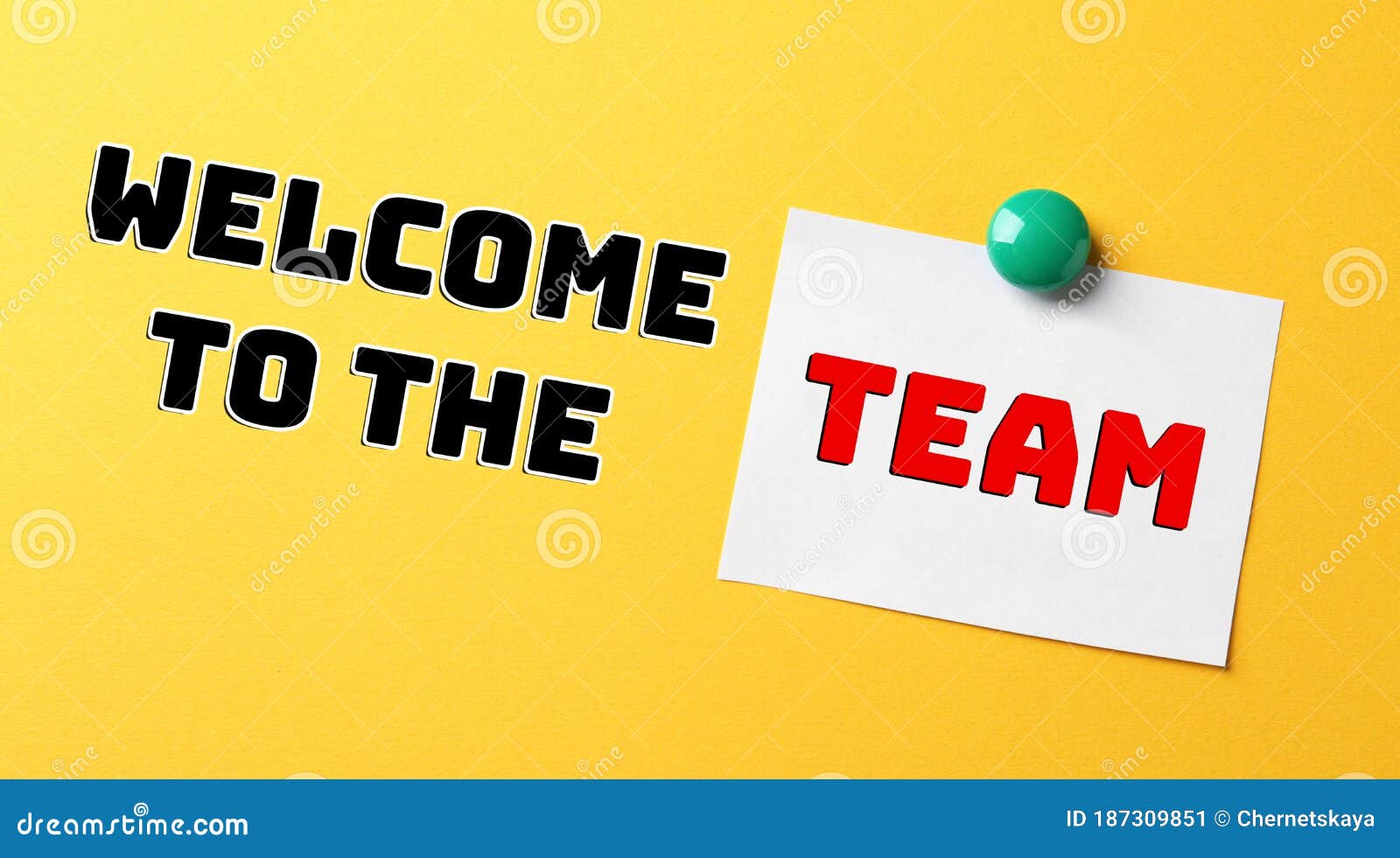 Welcome To the Team. Paper Note and Text on Background Stock Image ...