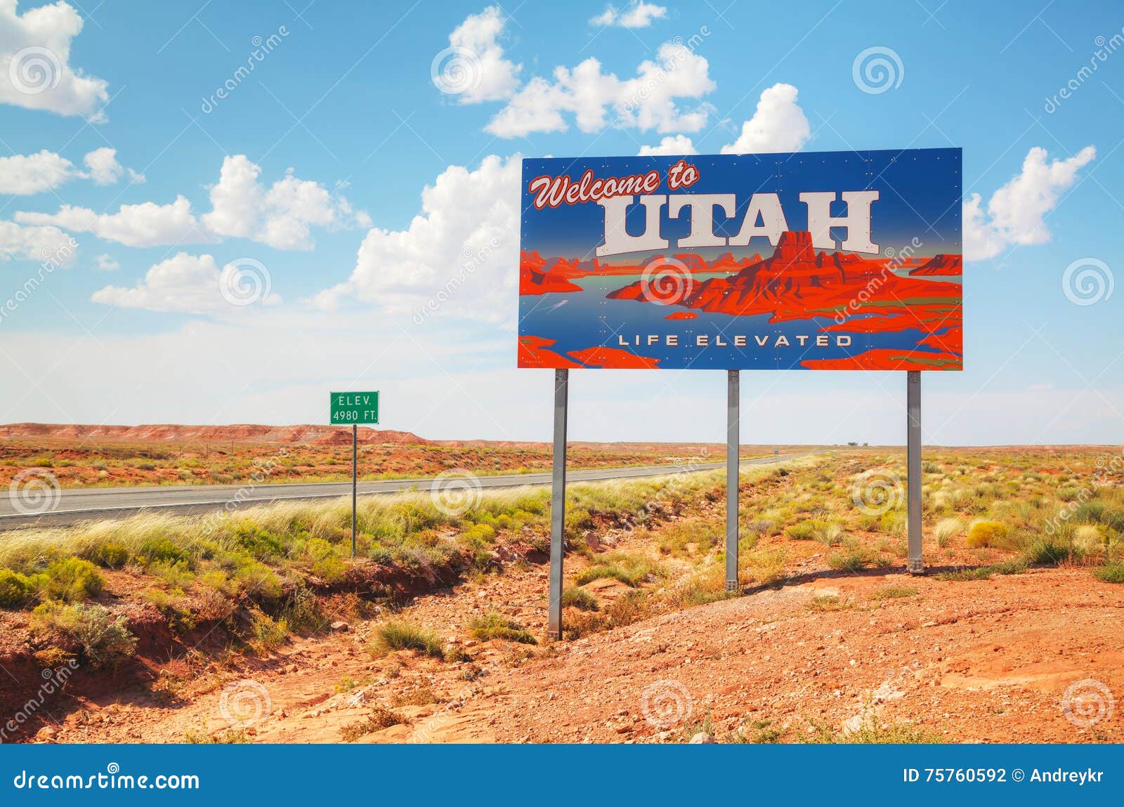 welcome to utah road sign