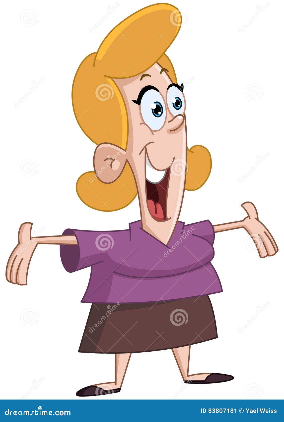 woman excited clipart