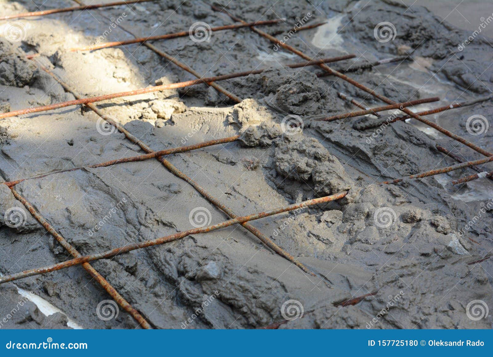 welded wire mesh, or welded wire fabric, or weldmesh in cement concrete. foundation reinforced concrete