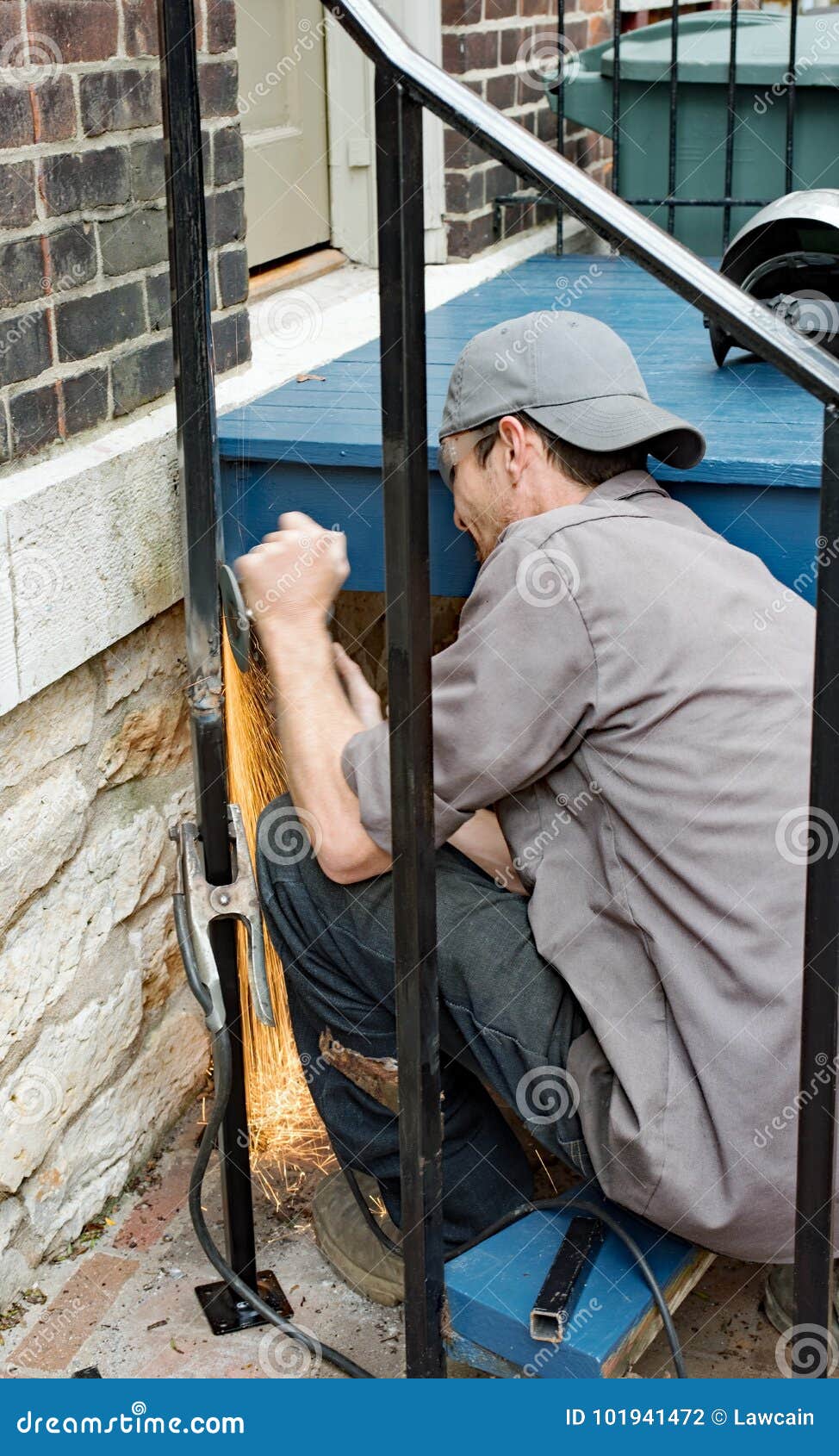 Welder Grinding Off stock photo. Image of equipment 101941472
