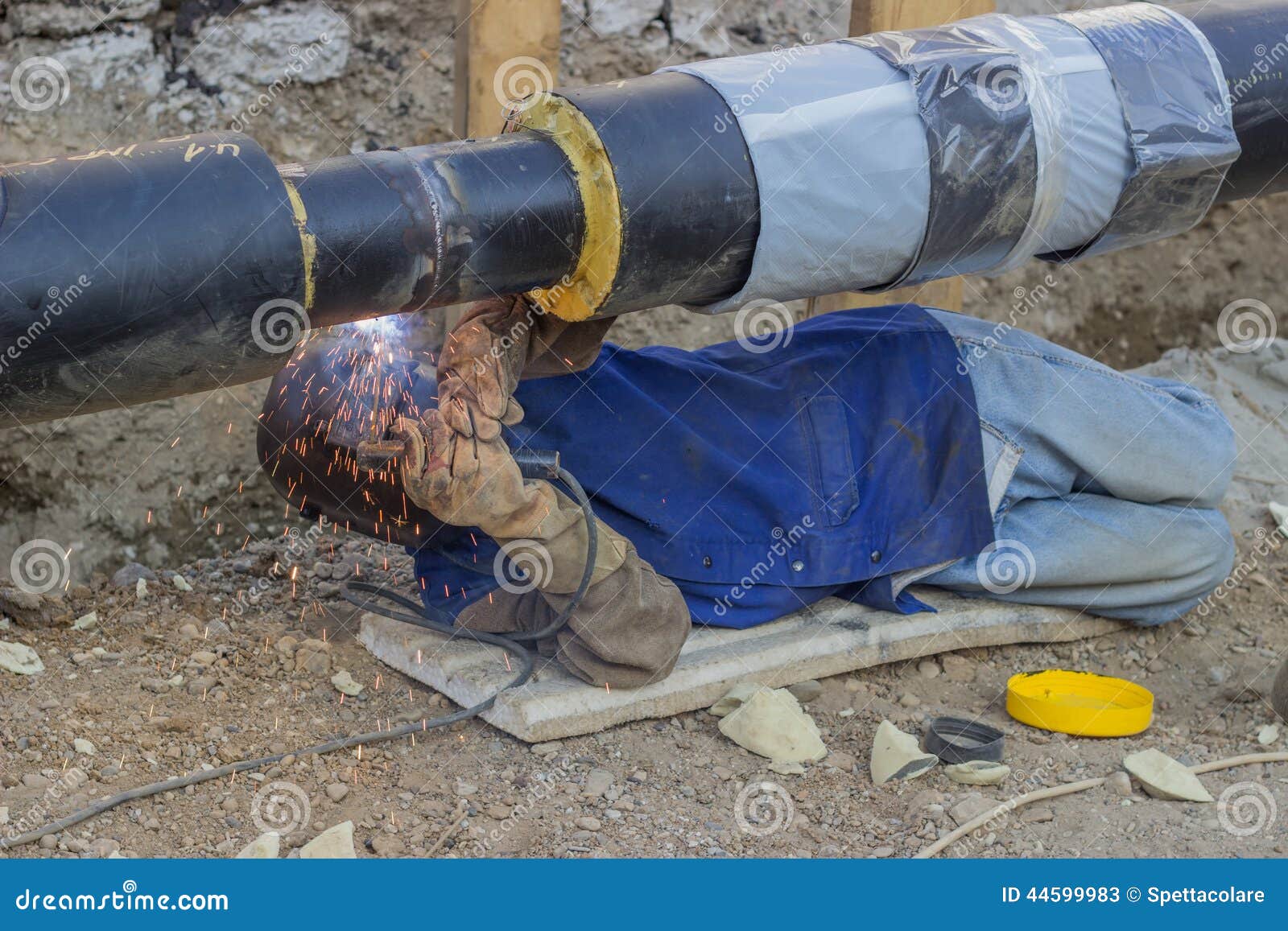 steel underground pipe Welder Ground Lying Steel 4 Underground Pipe Welding On steel underground pipe Welder Ground Lying Steel 4 Underground Pipe Welding On