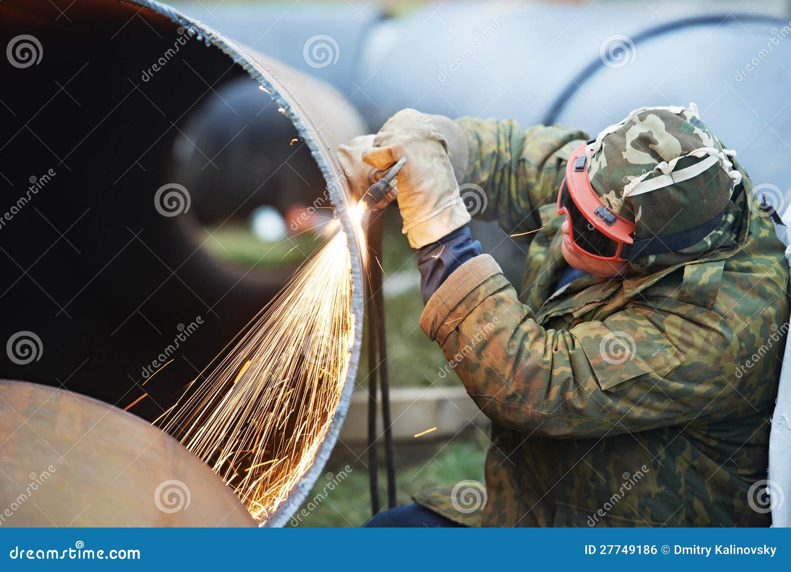 Welder Worker with Flame Torch Cutter Stock Photo Image of dangerous