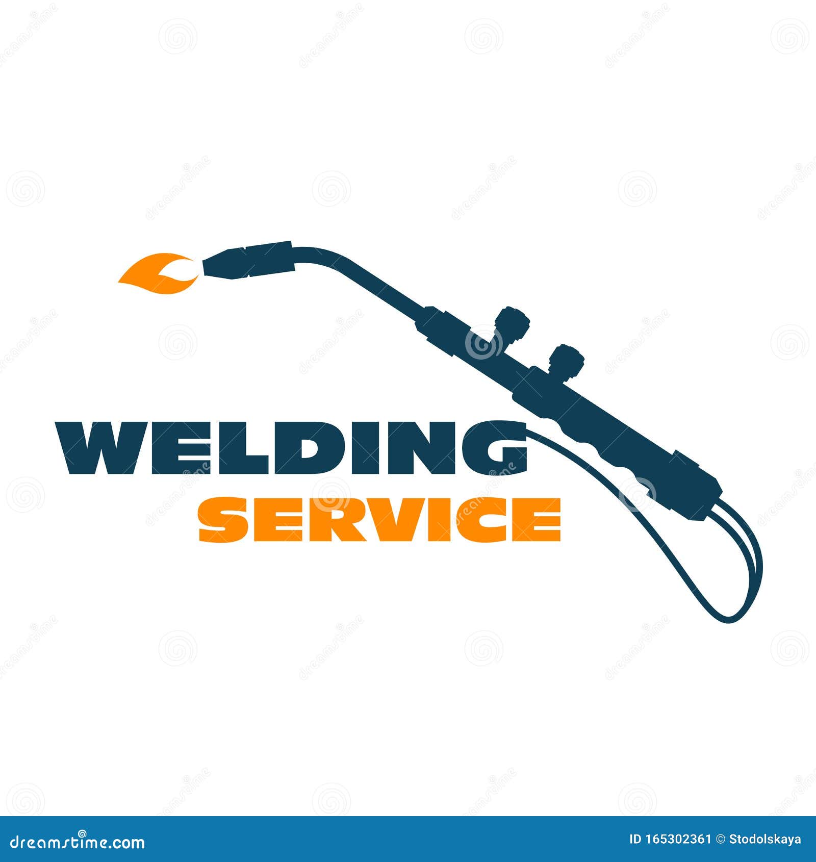 welding icon - burner cutting torch, weld service logo