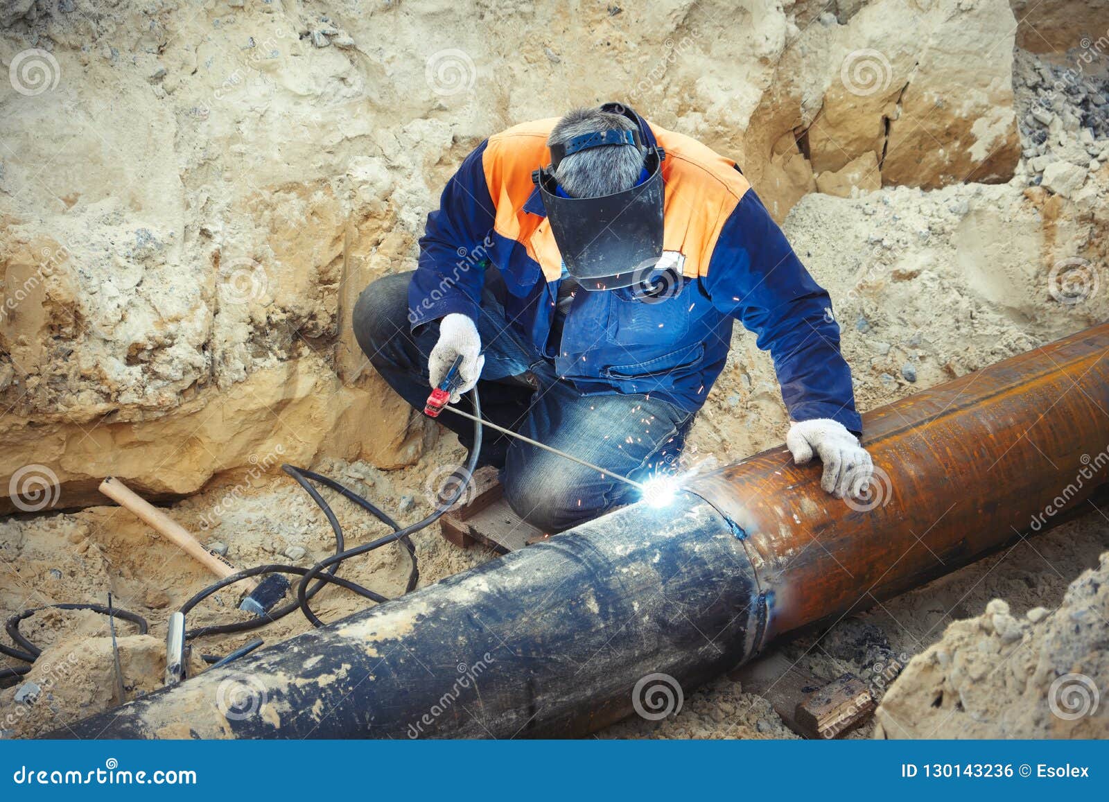 Welding Of The Pipeline Process Of Creation Of Welding Connection By Welding Of The Pipeline Process Of Creation Of Welding Connection By