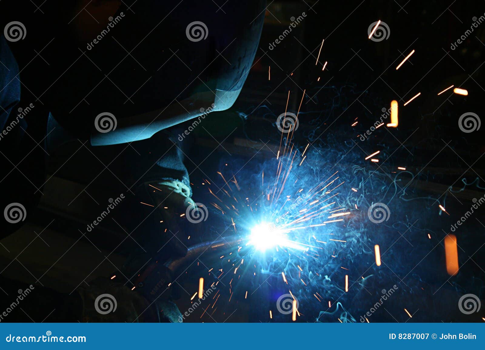 Welding sparks stock image. Image of craft, works, metal 8287007