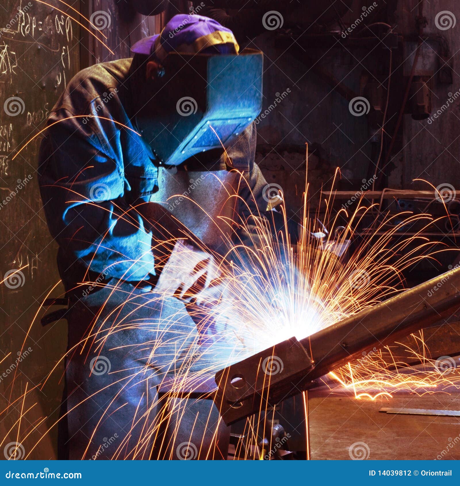 welding worker in factory