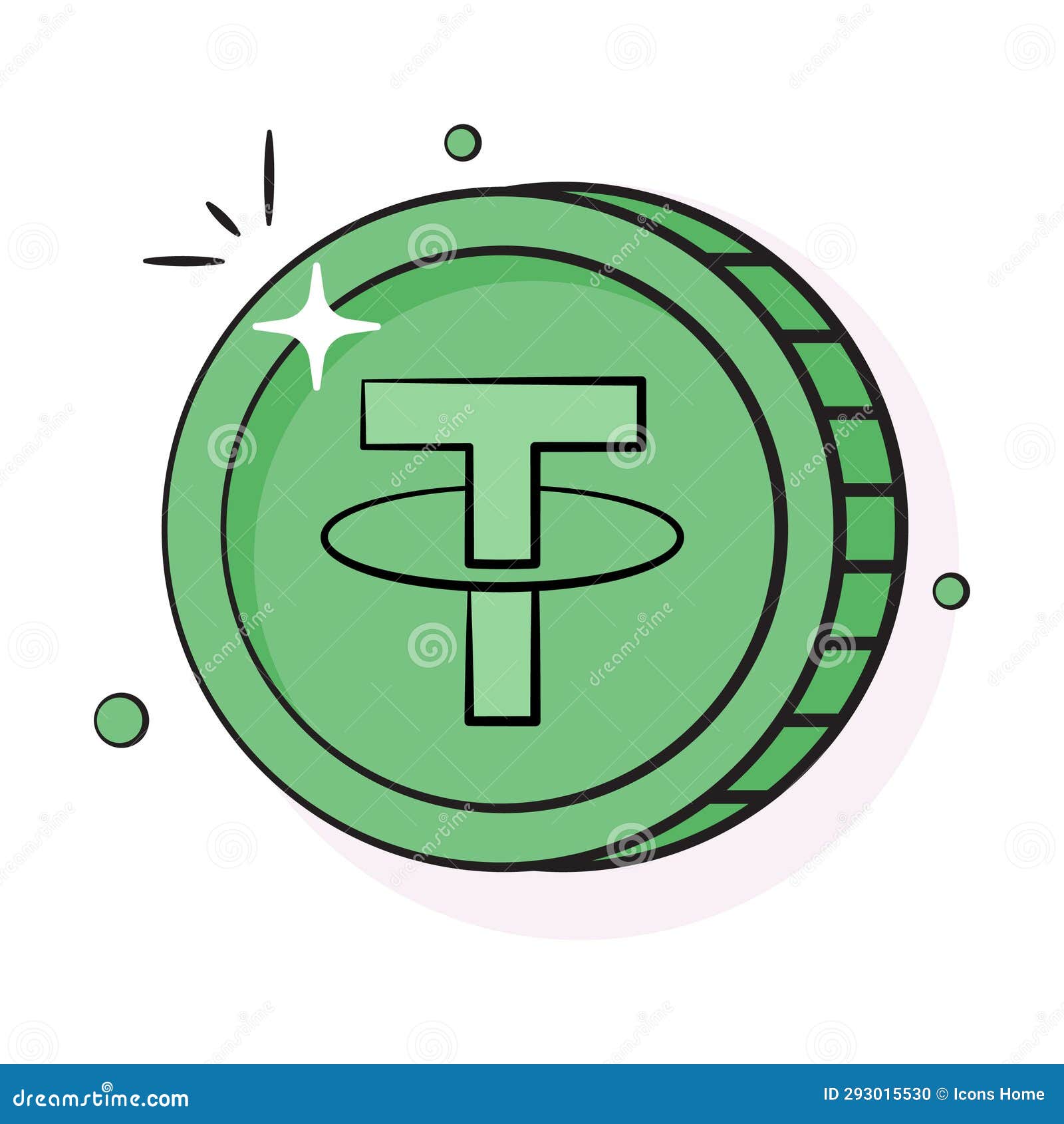 Well Designed Icon of Tether Coin, Cryptocurrency Coin Vector Design  Editorial Image - Illustration of virtual, vector: 293015530