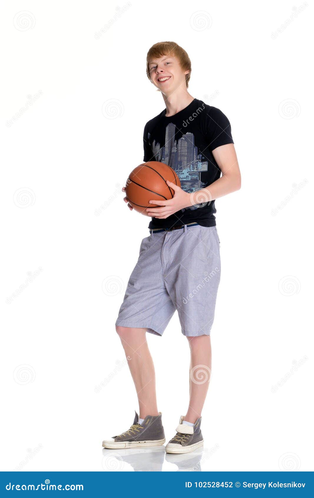 Well Done Guy with a Ball for Basketball Stock Photo - Image of game ...