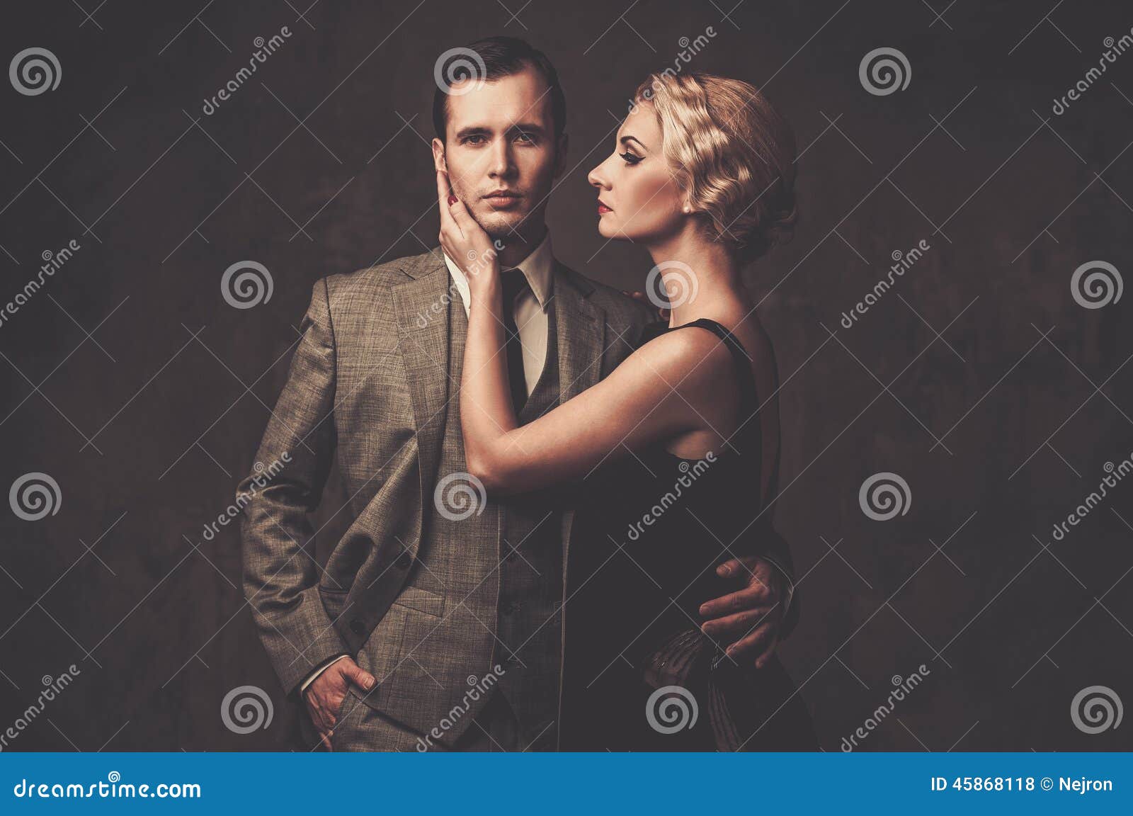 well-dressed retro style couple