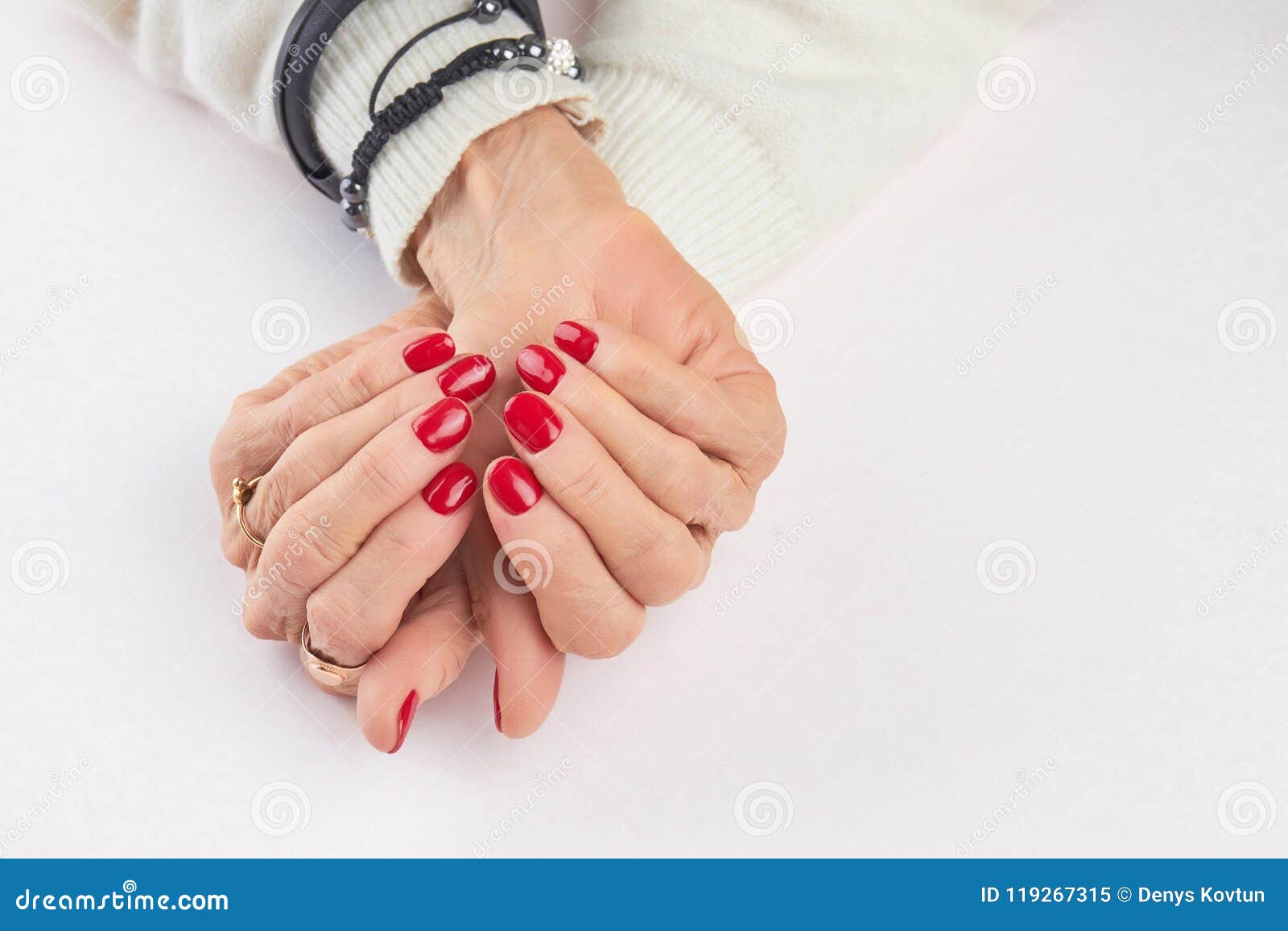 Well Groomed Female Hands With Red Manicure Stock Image Image Of Fashion Beautiful 119267315