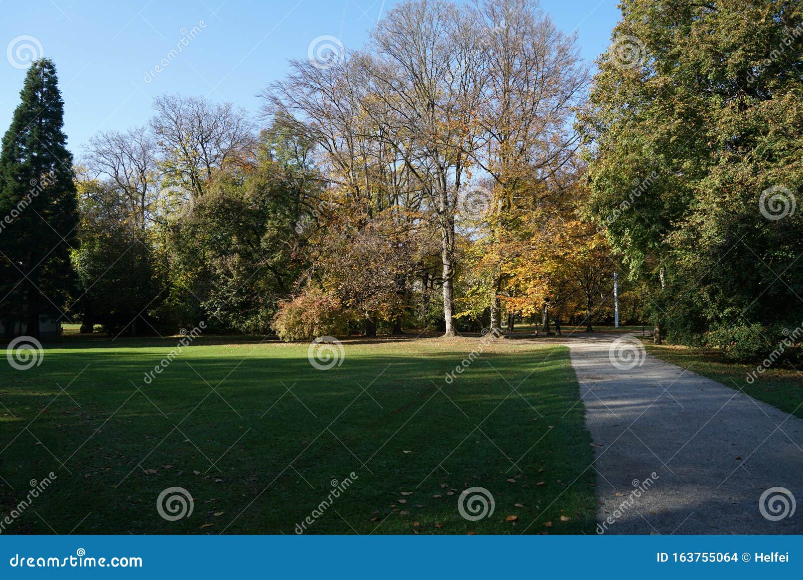 Well Laid Out Path through a Park Invites You To Go for a Walk Stock ...