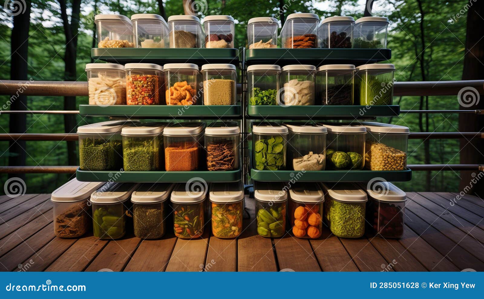 A Camping Food Storage System Stock Illustration