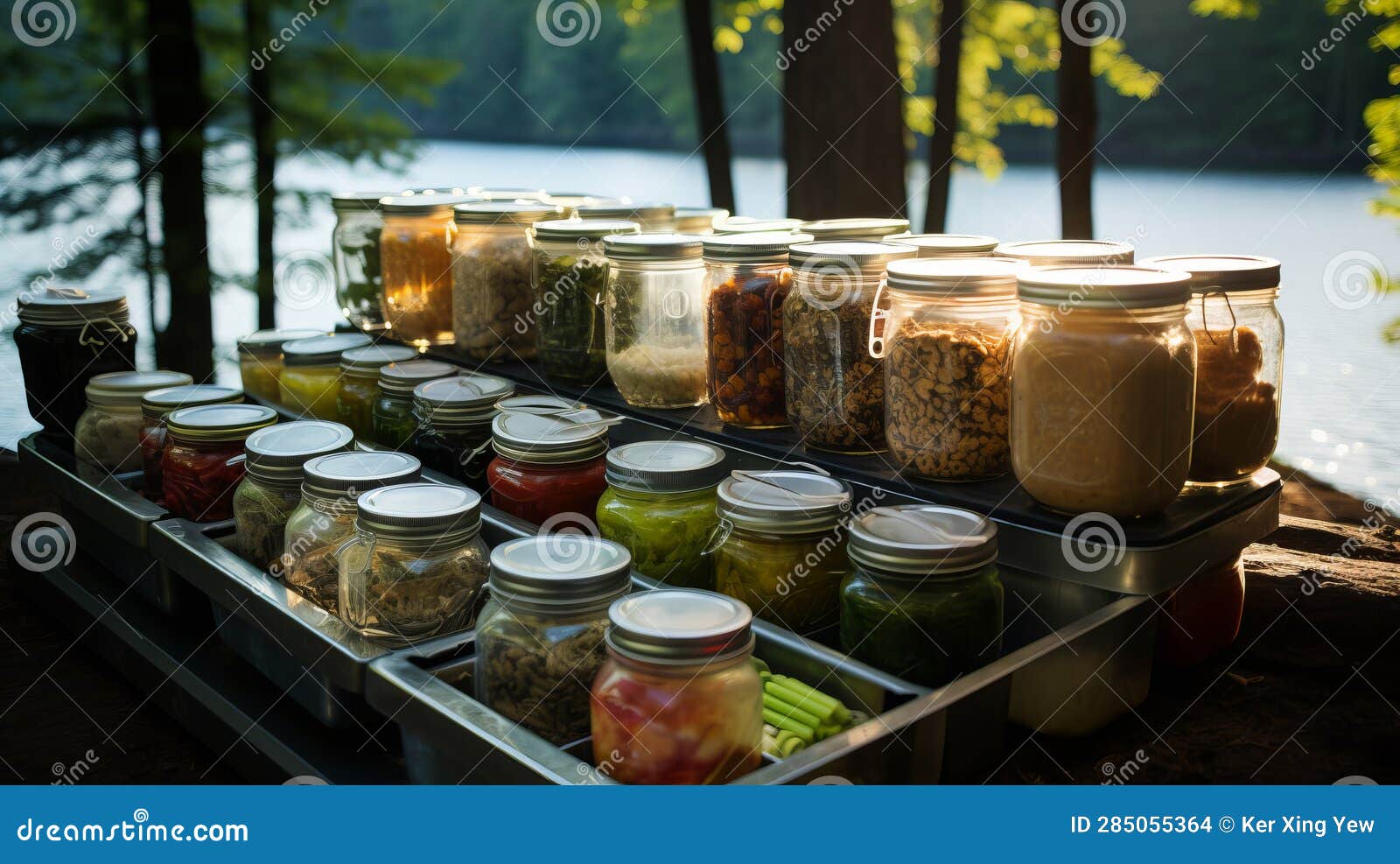 A Camping Food Storage System Stock Illustration