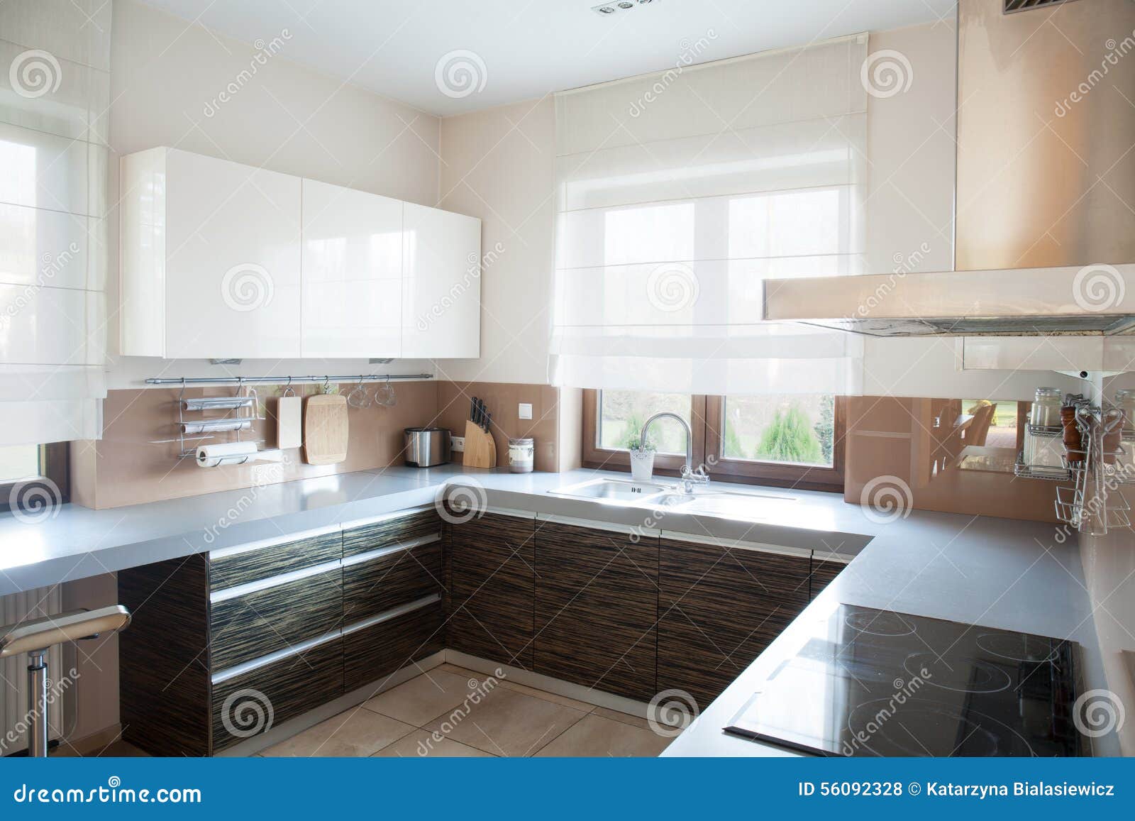 well-organized kitchen interior