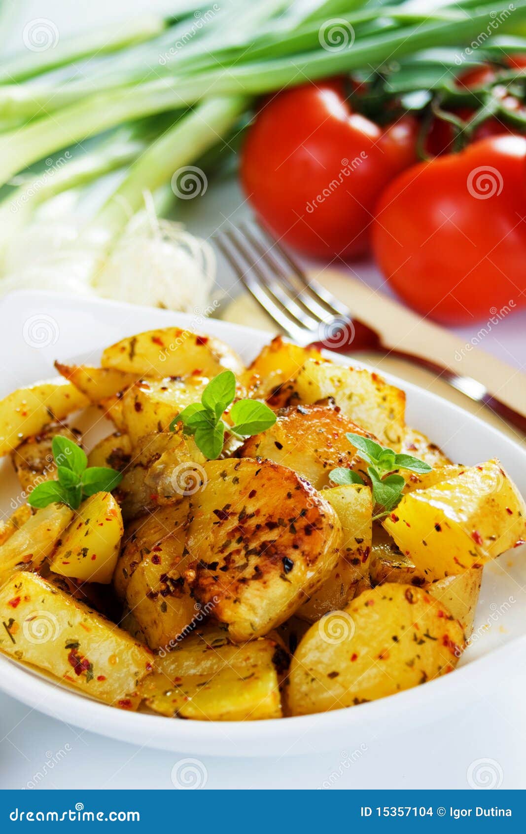 well spiced roasted potato slices
