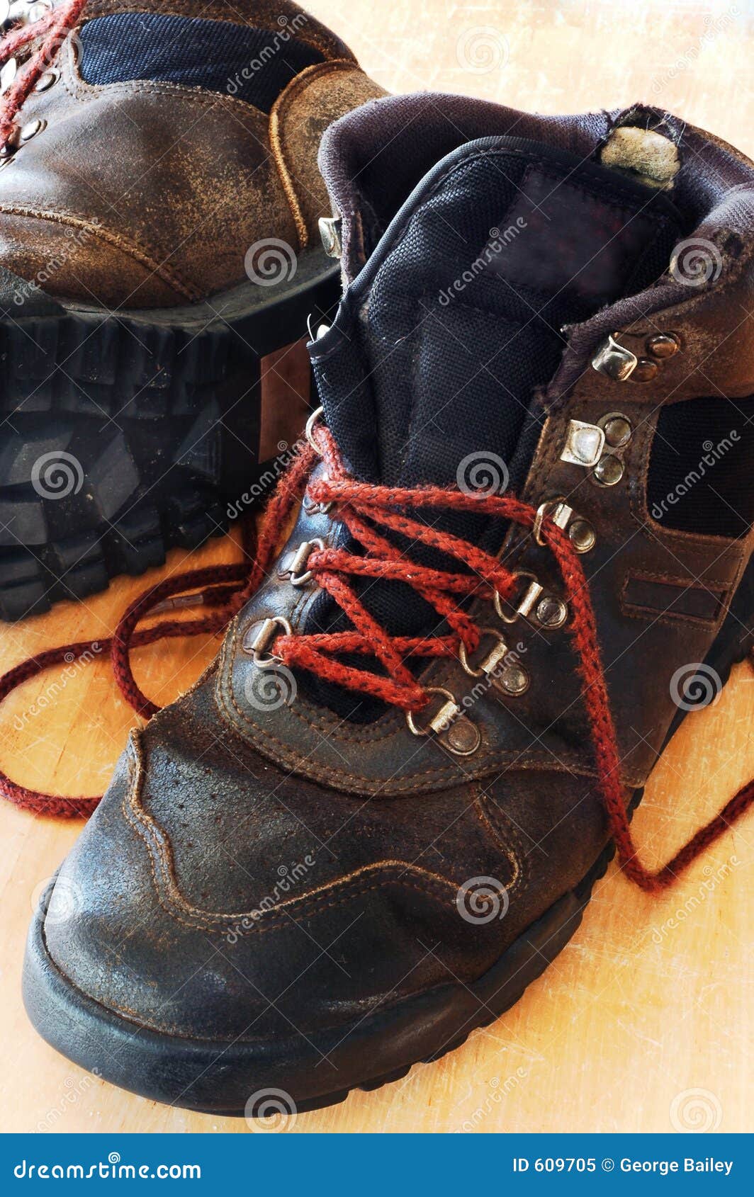 Well used hiking boots stock image. Image of hiking, explore 609705