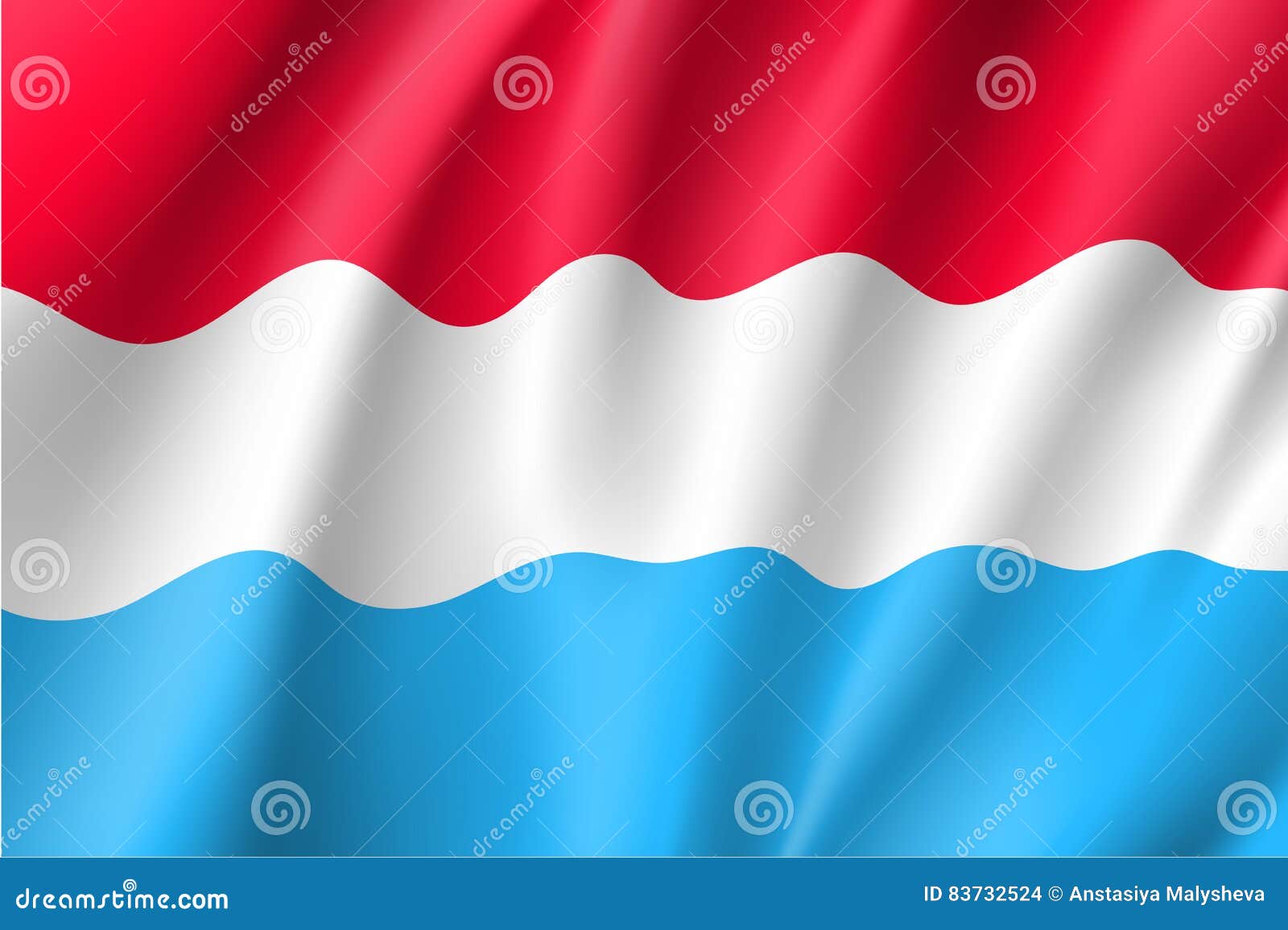 Wellenartig Bewegende Flagge Von Luxemburg Vektor Abbildung Illustration Von Element Politik