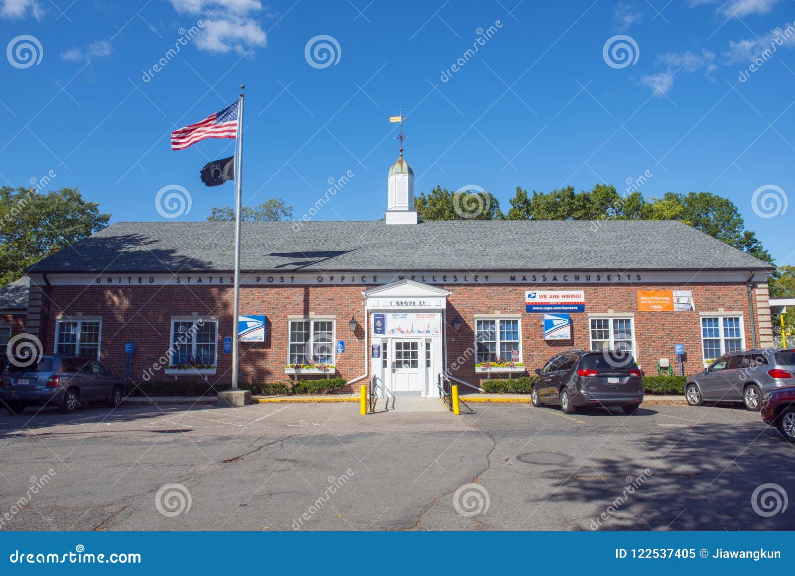 Wellesley Post Office, Wellesley, Massachusetts, USA Editorial Image