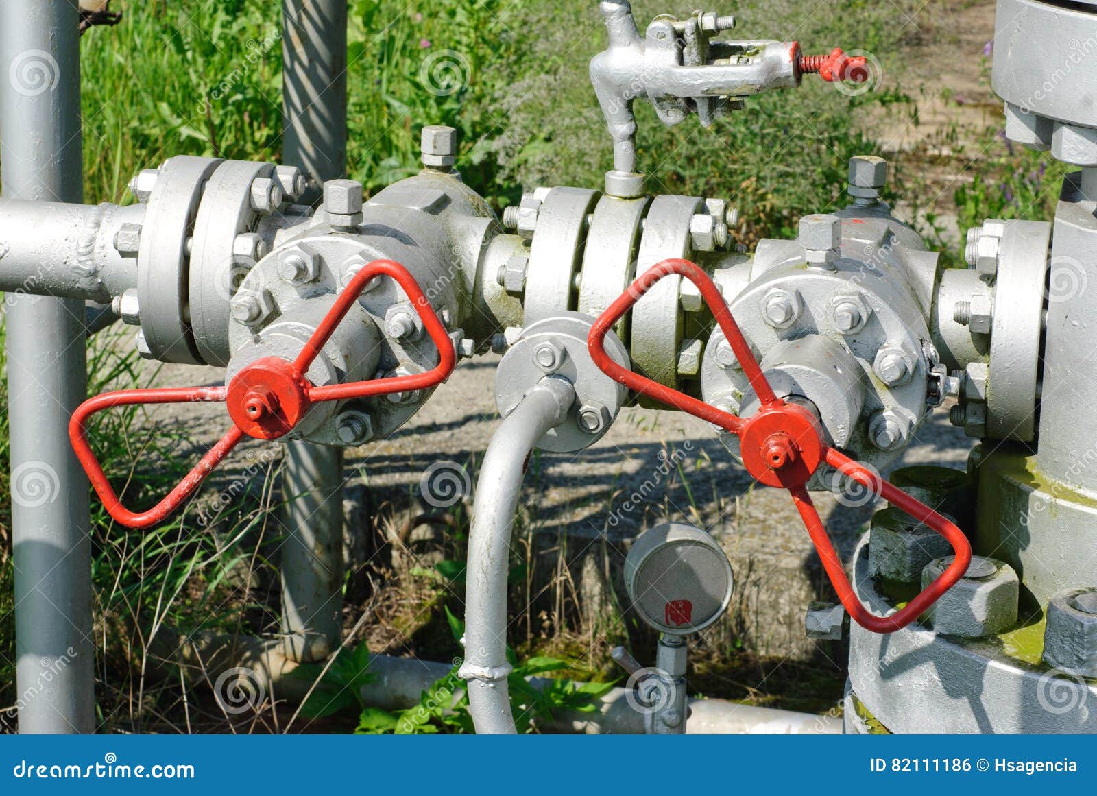 Wellhead in the Oil and Gas Industry Stock Photo Image of production