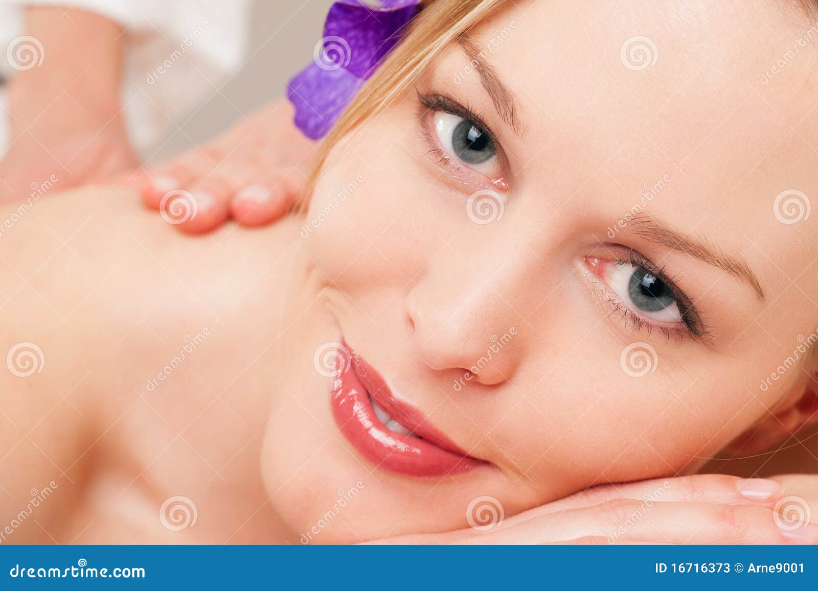 Wellness Girl Having Massage In Spa Stock Image Image Of
