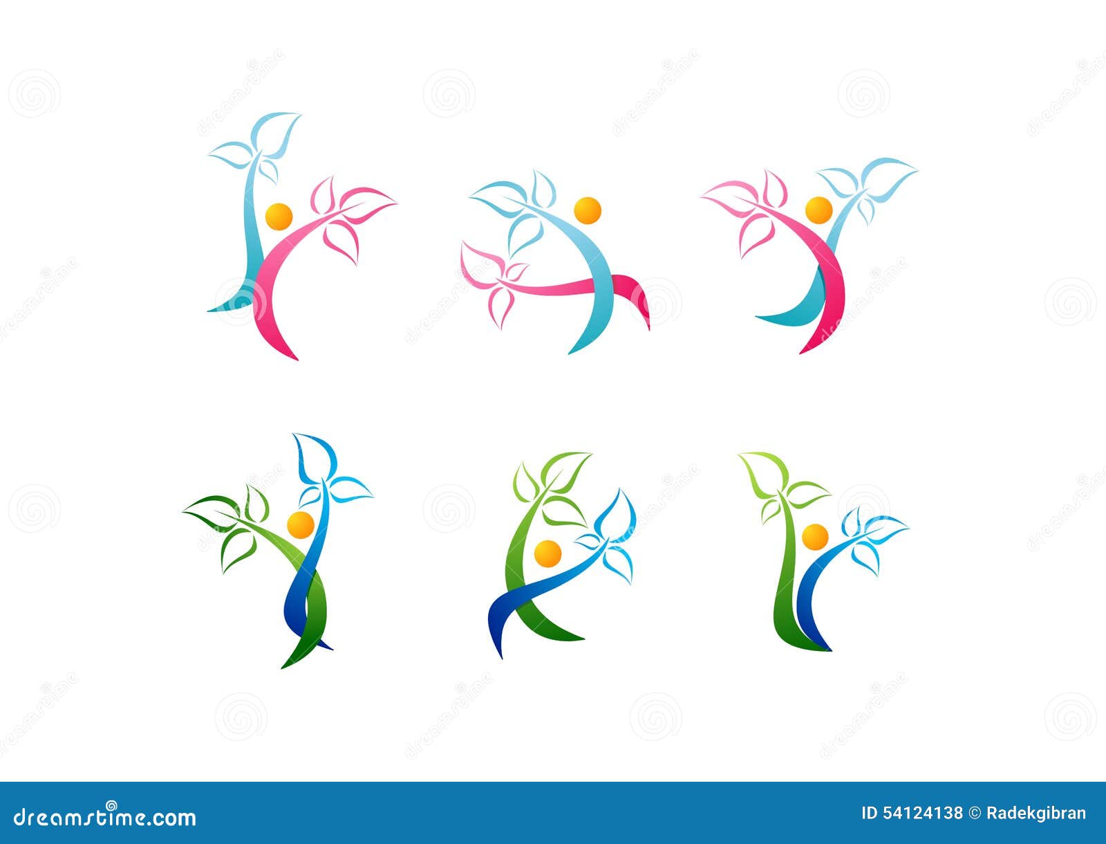 Wellness Logo,care Beauty Symbol ,spa Icon Health,plant,healthy People ...