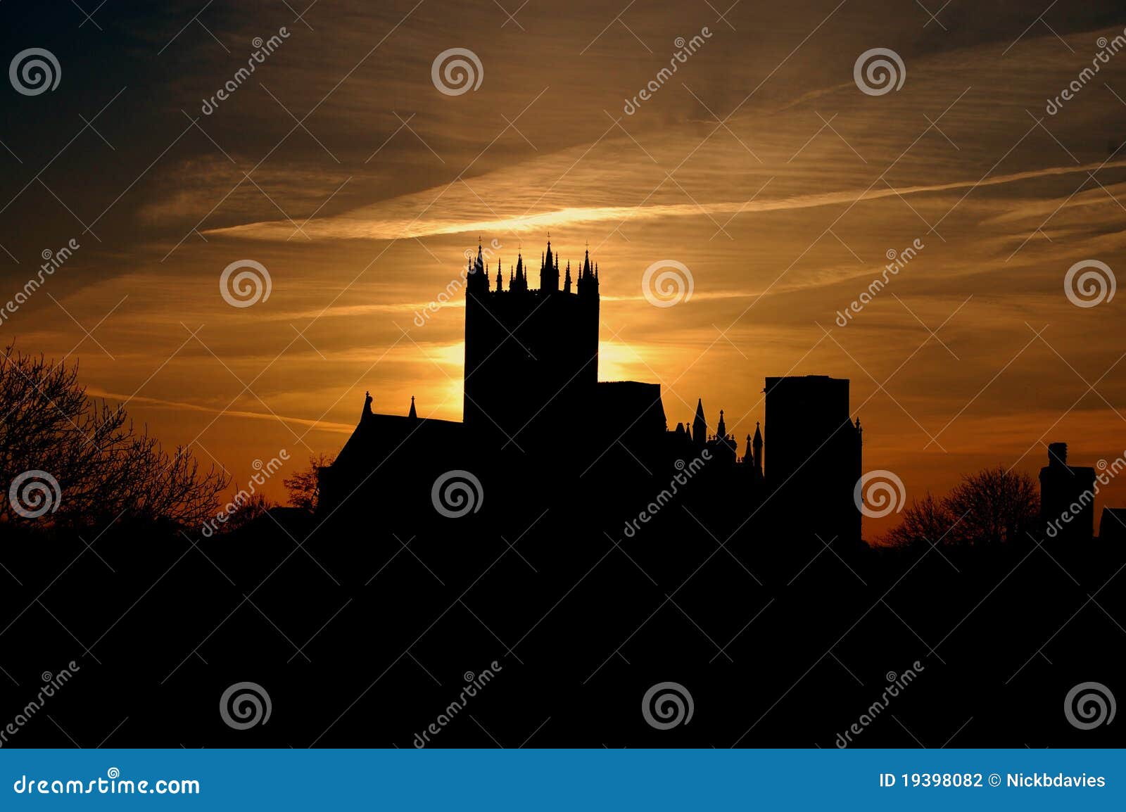 wells cathedral sunset