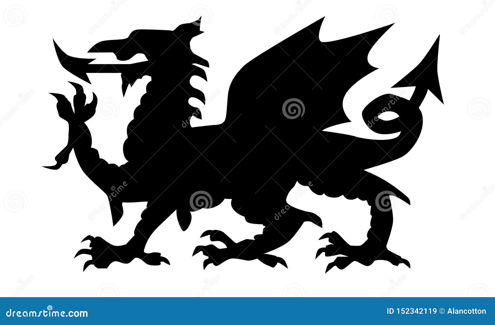 welsh dragon silhouette