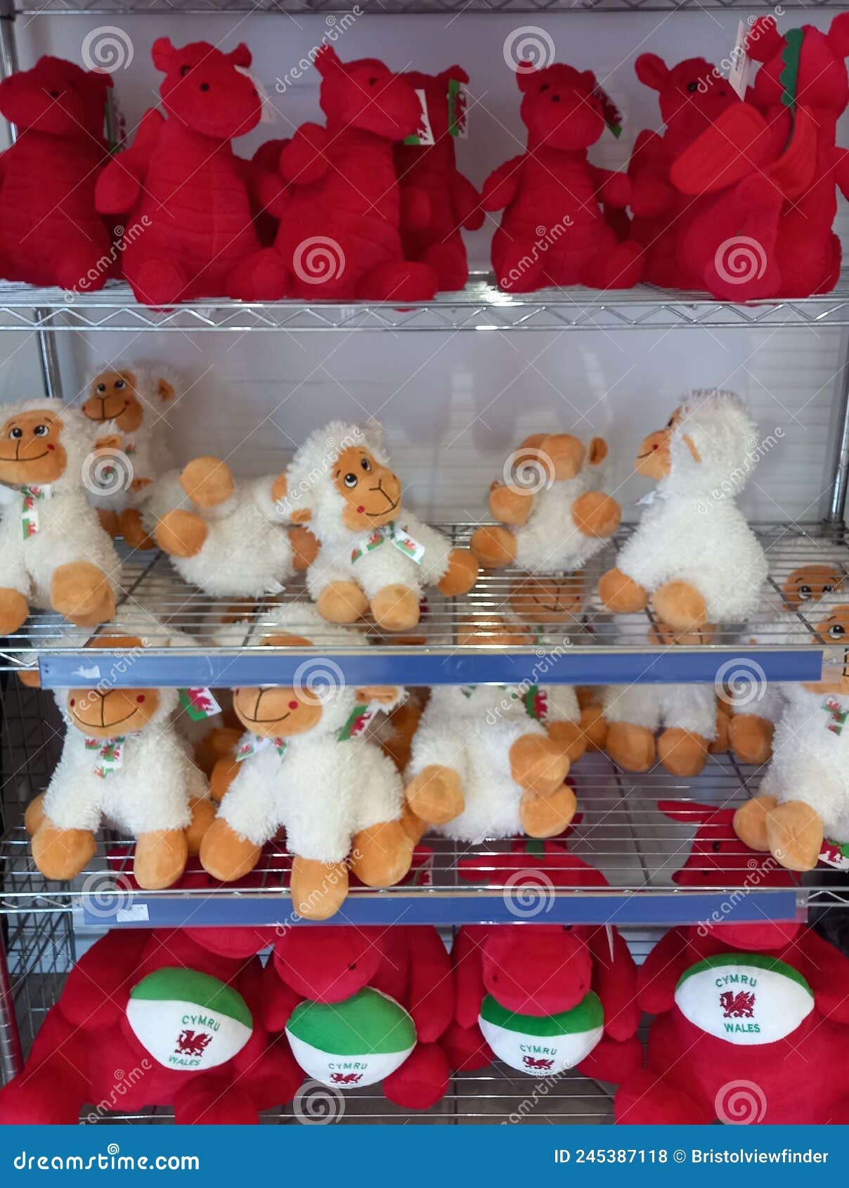 Welsh Souvenirs on a Display Rack Editorial Stock Photo Image of