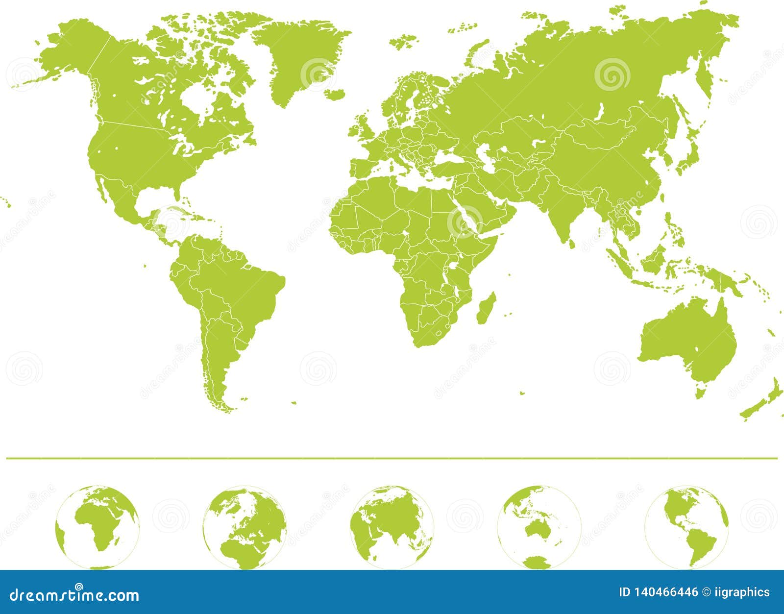 Shaped Globes Illustrations Vectors