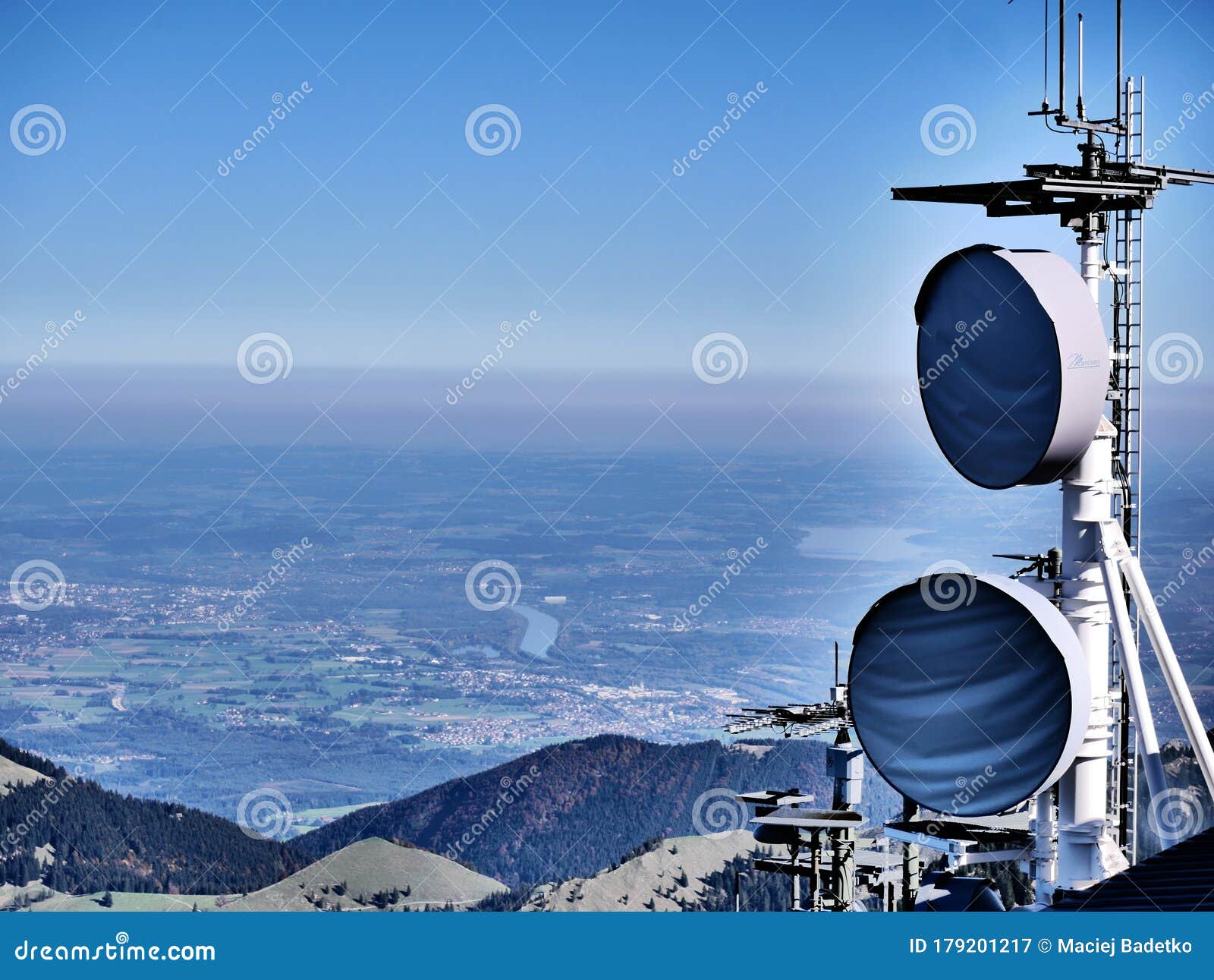 wendelstein - top of bavarian alps - 5g satelite antenna