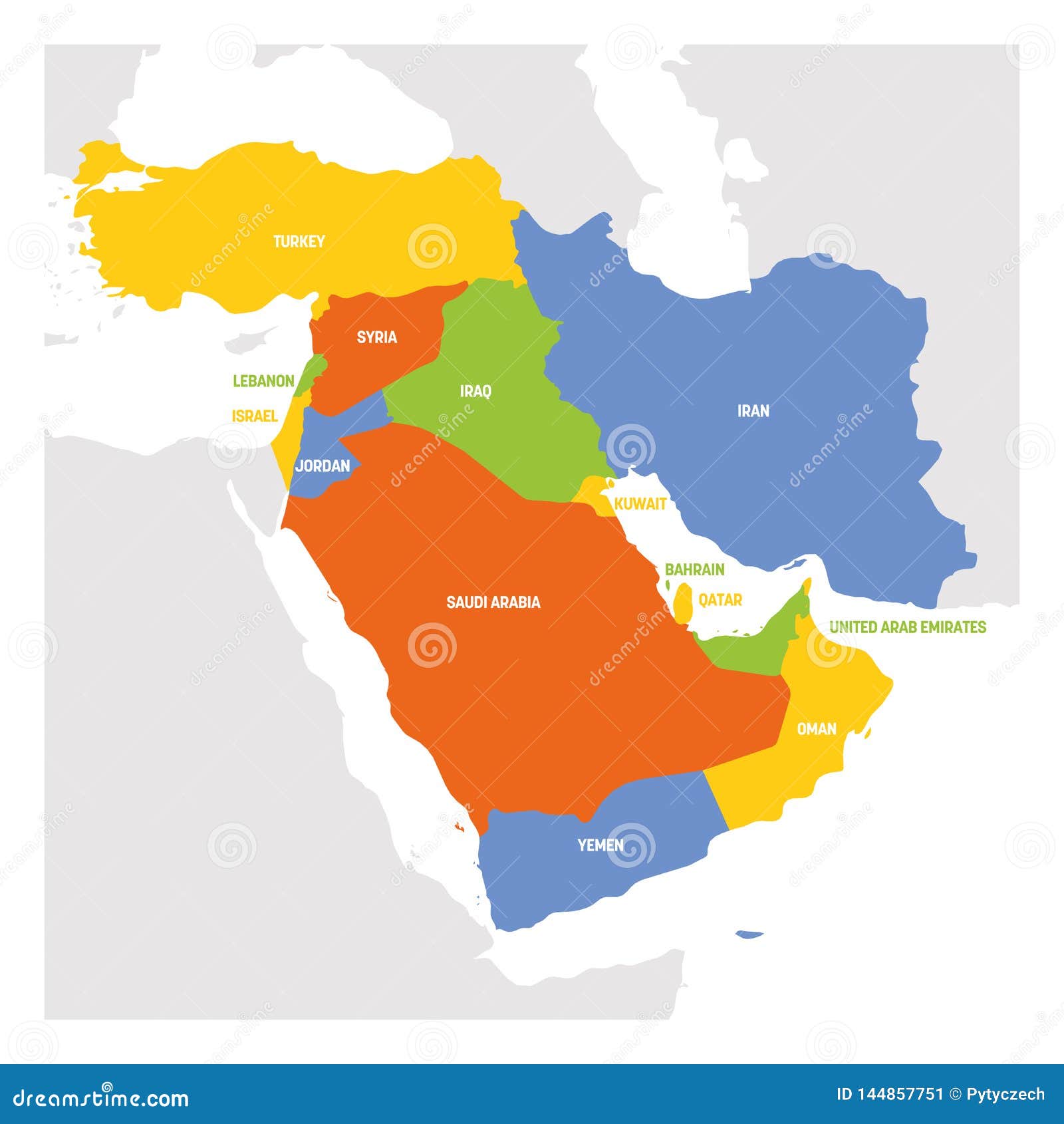 middle east and asia map