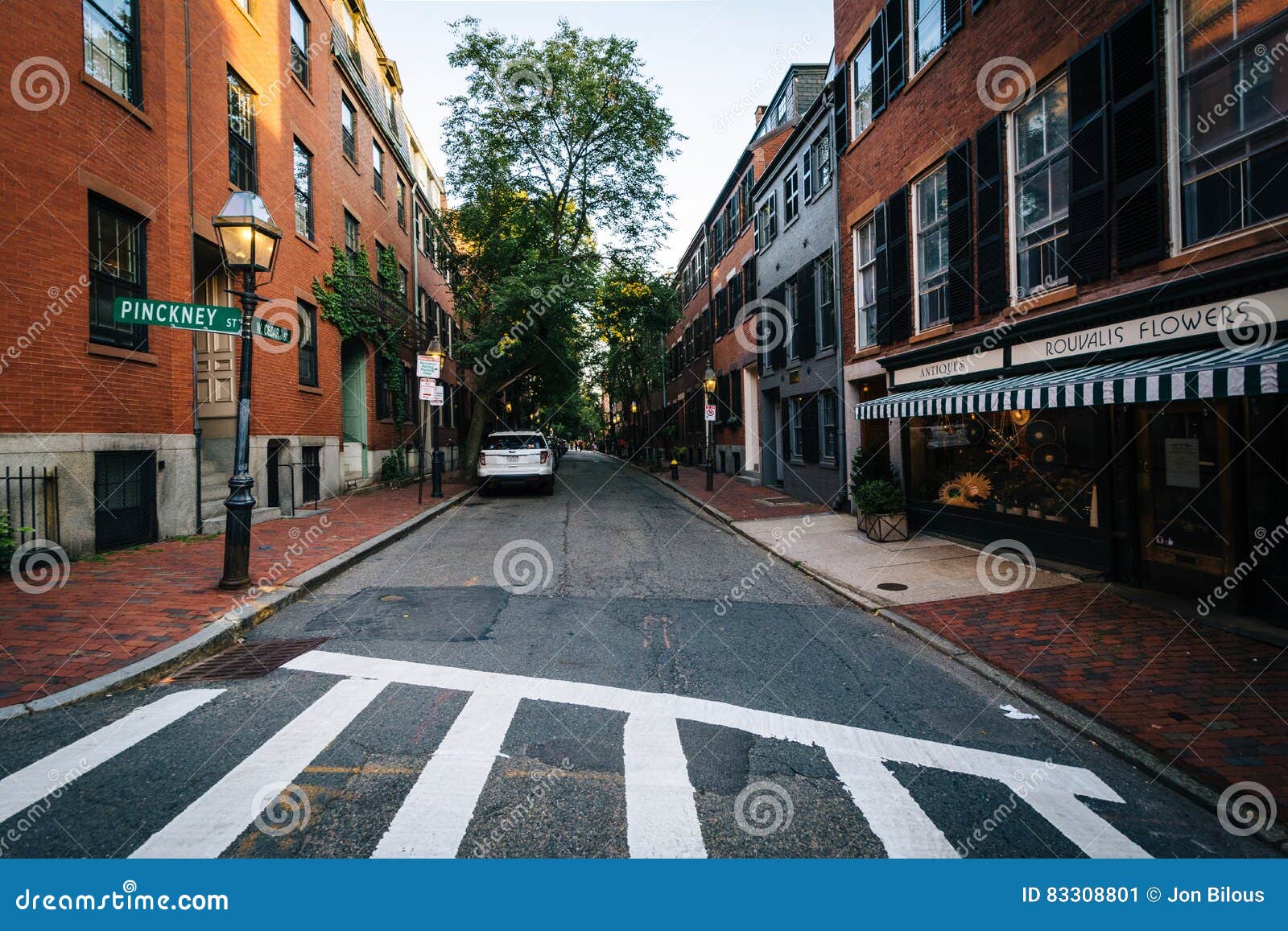 West Cedar Street, in Beacon Hill, Boston, Massachusetts. Editorial