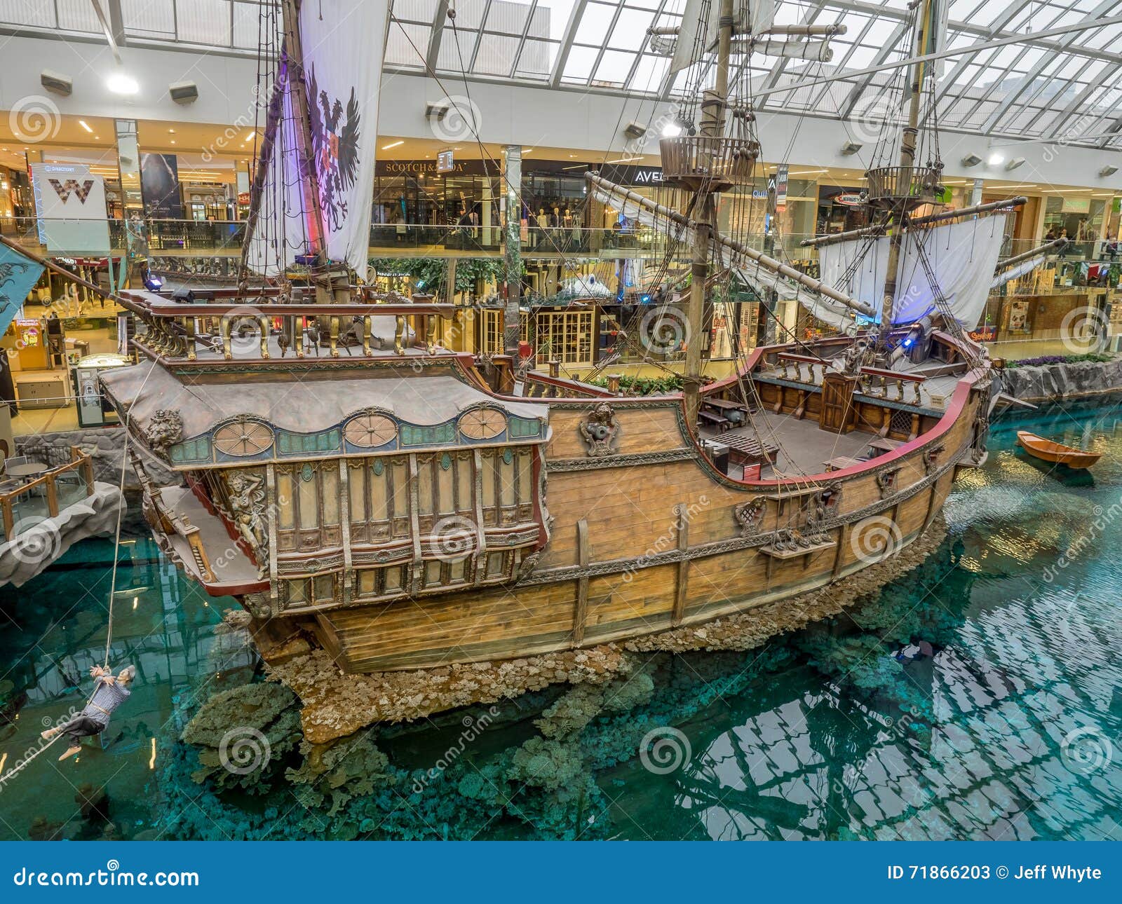West Edmonton Mall Galleon Attraction Editorial Stock Photo Image Of Coevered Lagoon