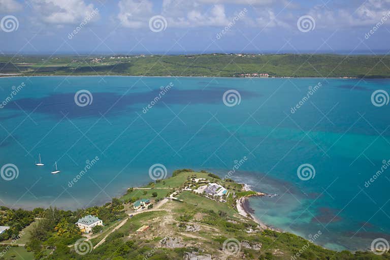 West Indies, Caribbean, Antigua, View of Willoughby Bay Editorial Stock