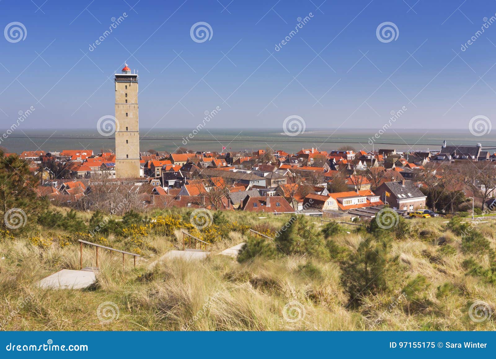 west-terschelling and brandaris lighthouse on terschelling