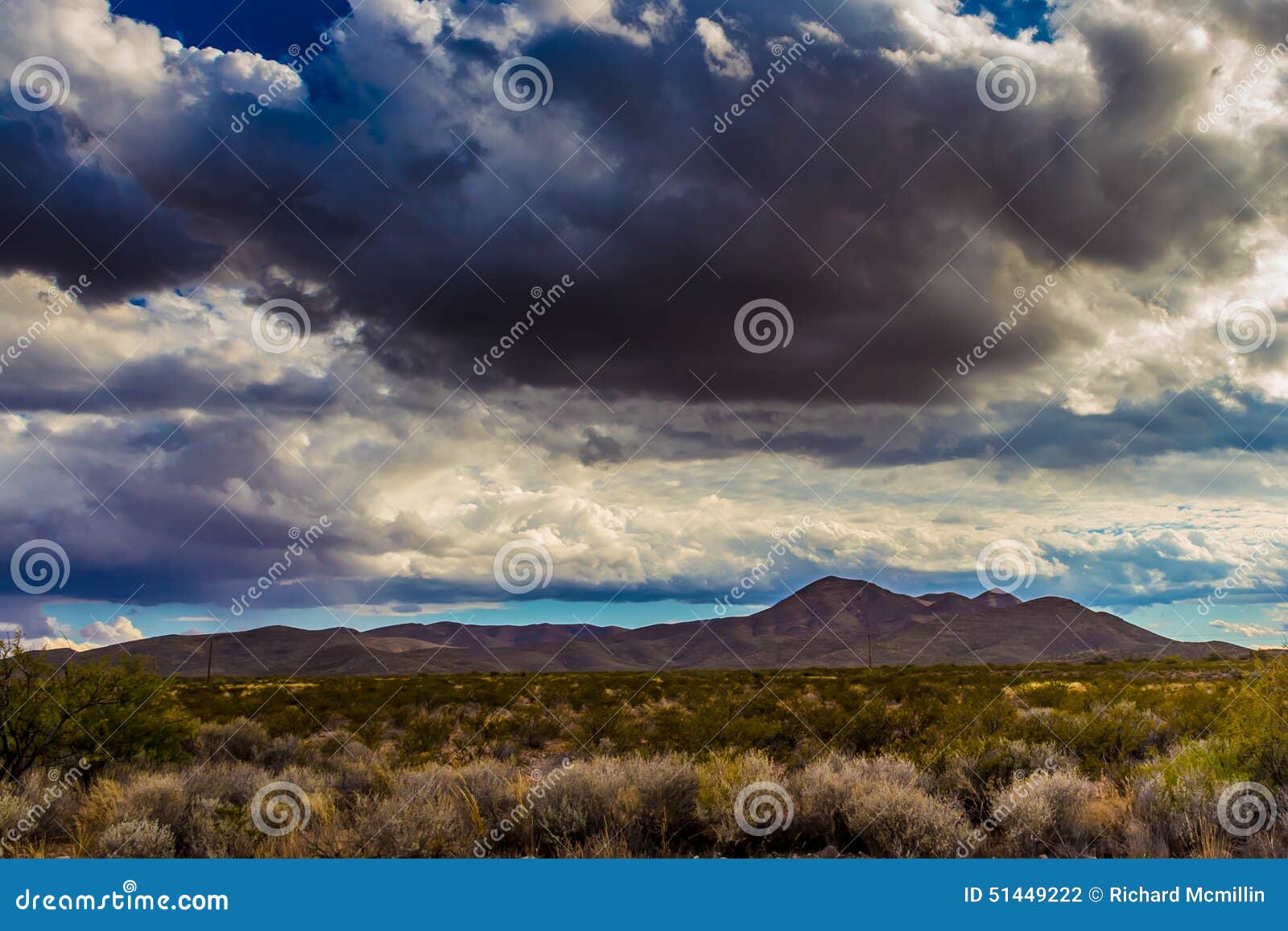 west texas landscape of desert area with hills.