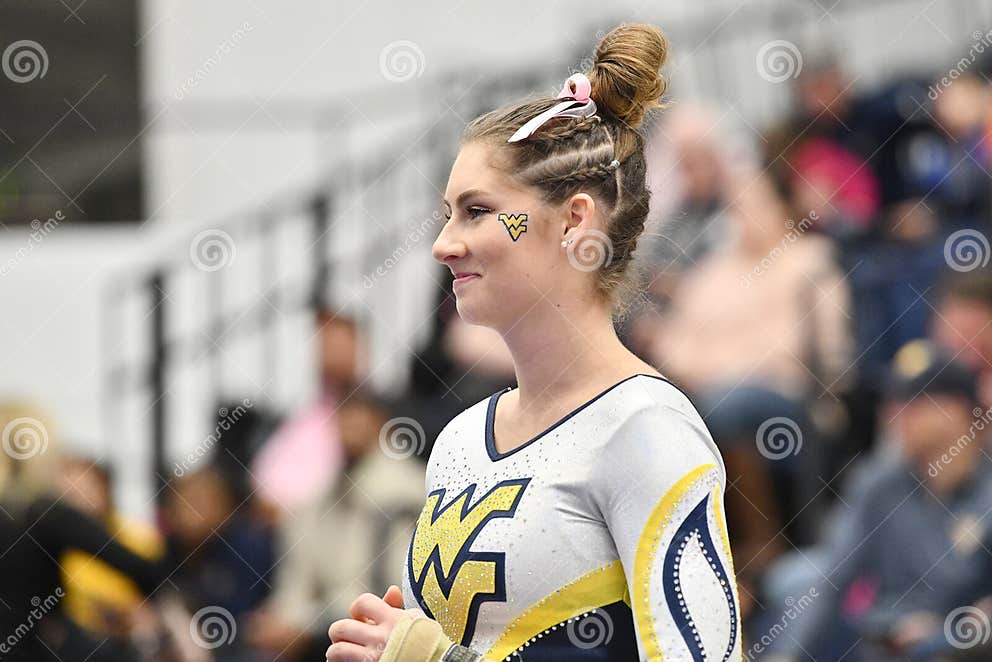 West Virginia Gymnastics Competes at GWU Pink Meet 2020 Editorial Image ...