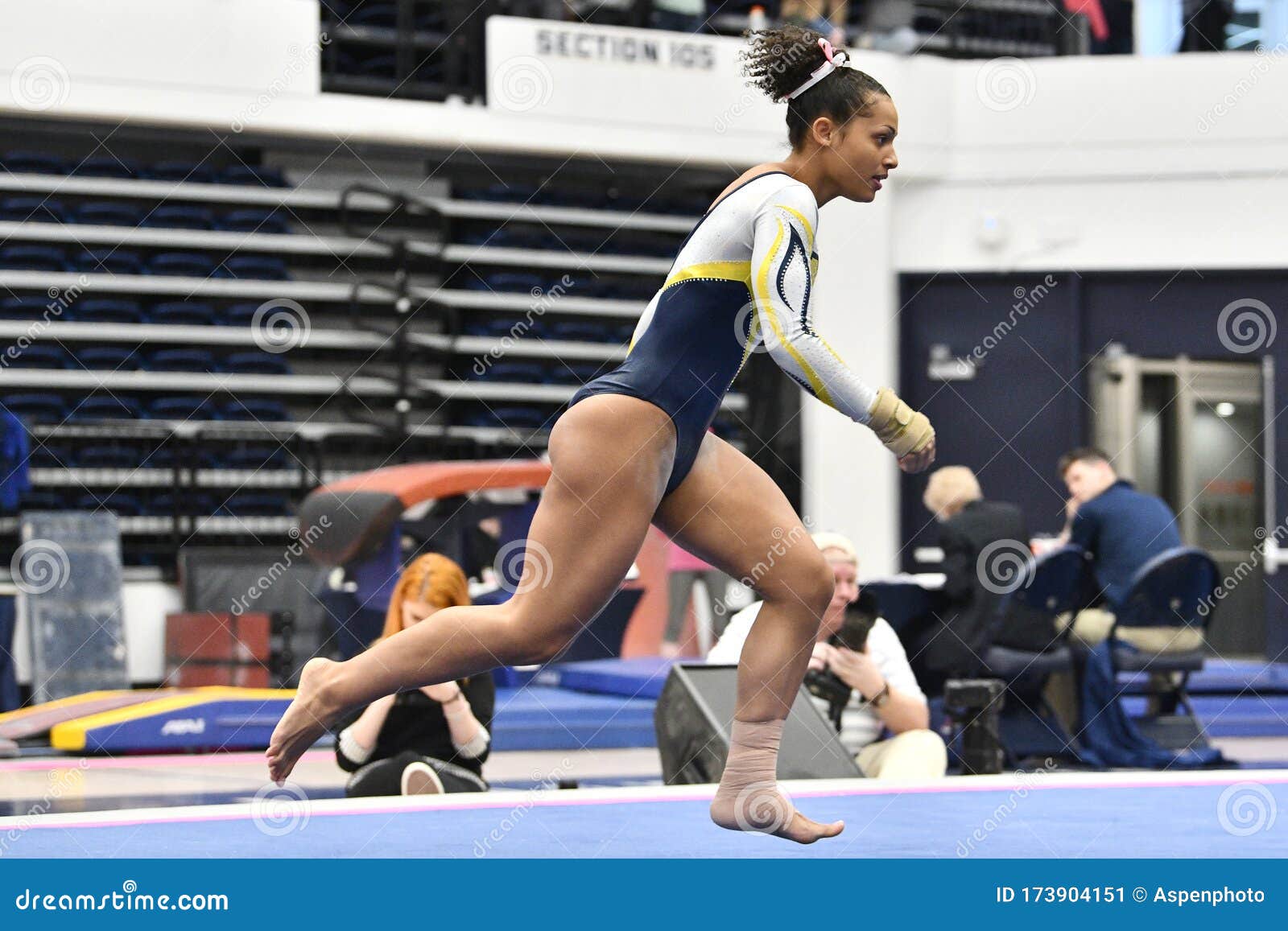 Erica Fontaine performs at a gymnastics meet held at the Smith Center in Wa...