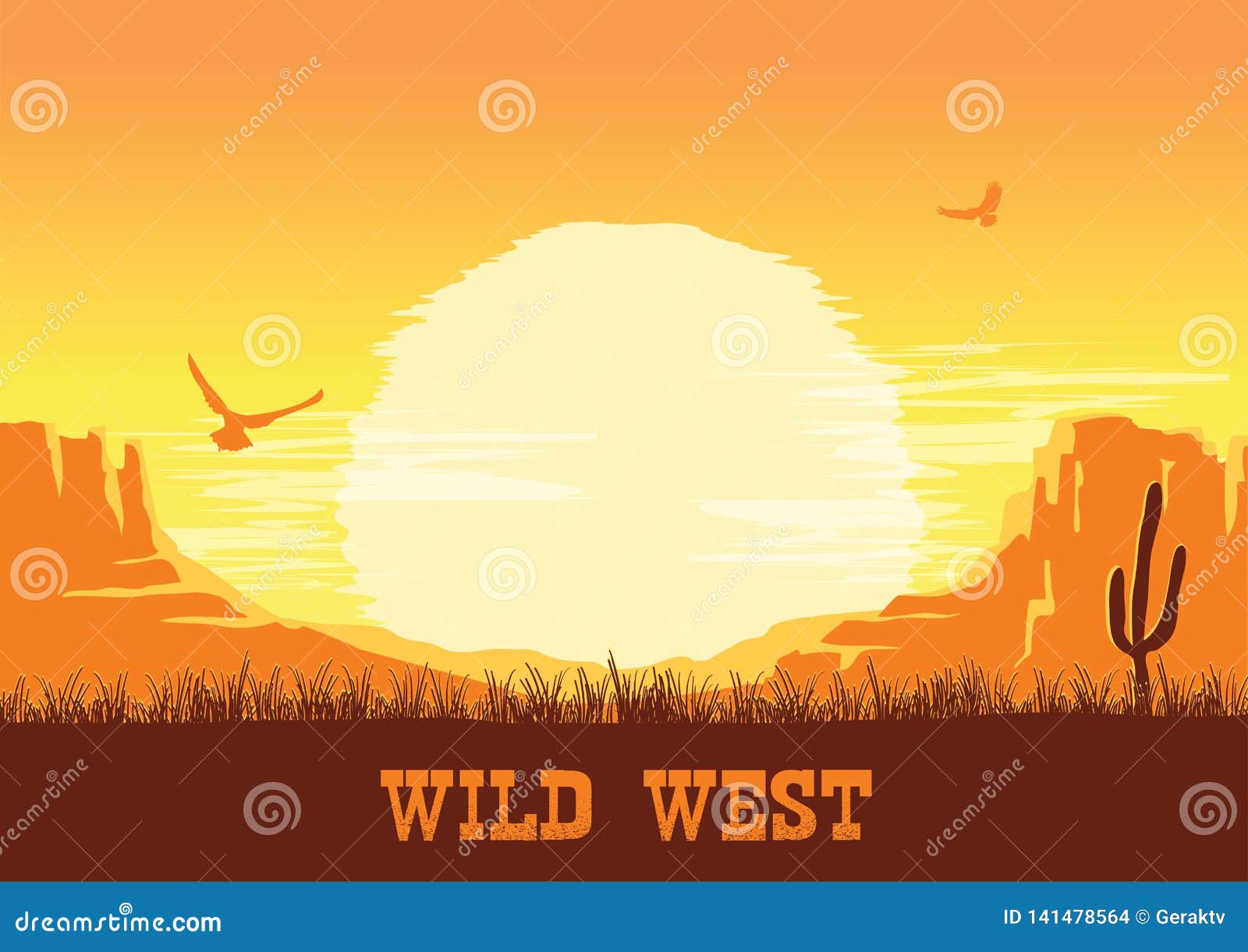 western american desert nature background.