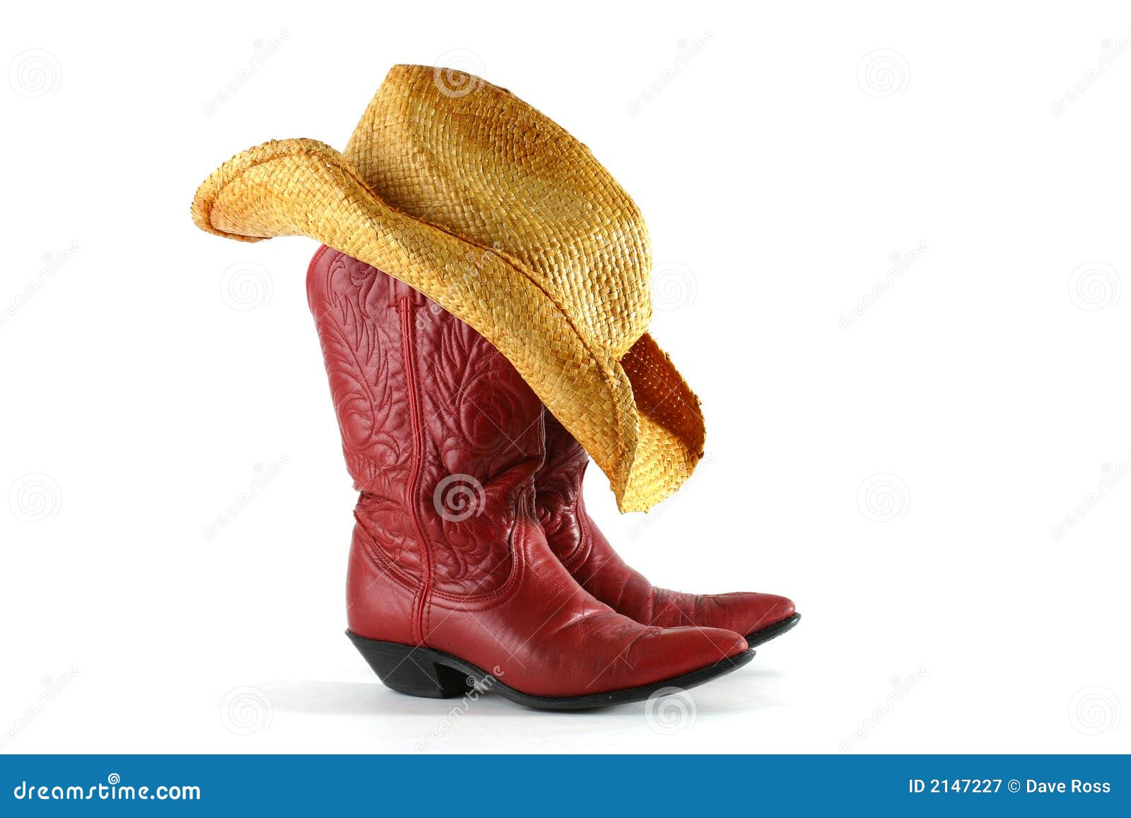 western boots and hat