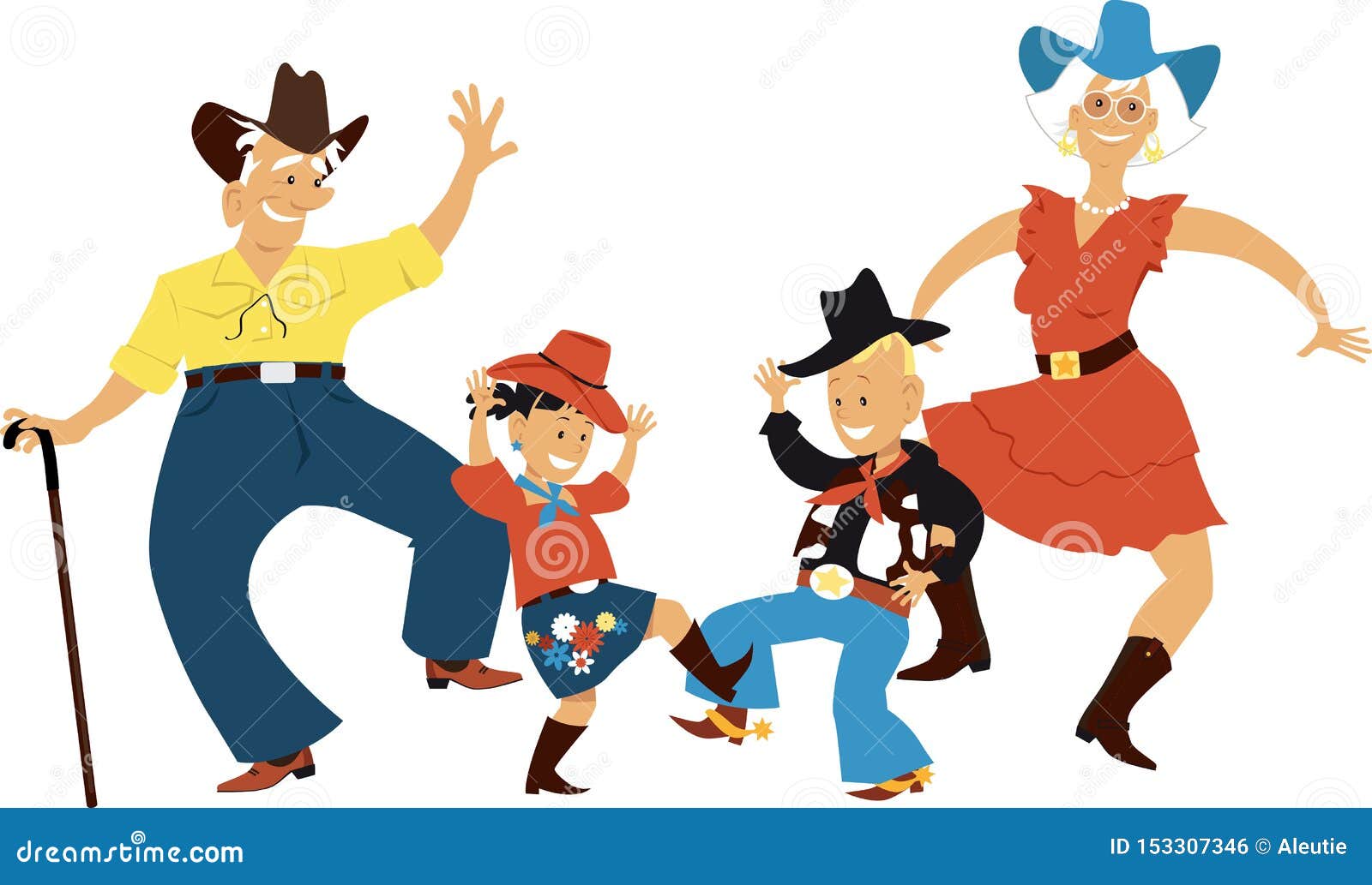 Western Dance Clip Art Vector Illustration 78579428